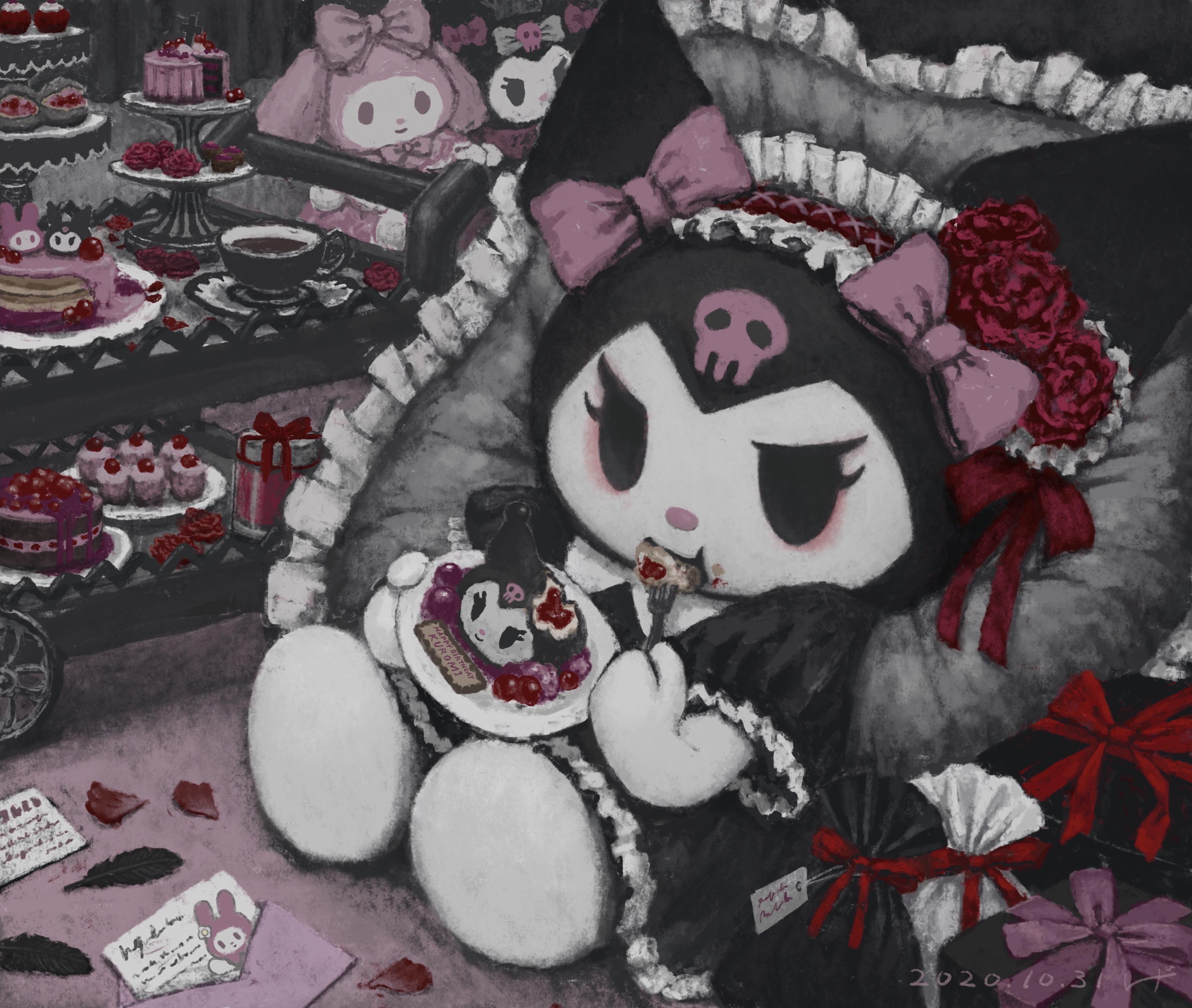 3655x3092 Kuromi (Onegai My Melody) HD Wallpaper and Background