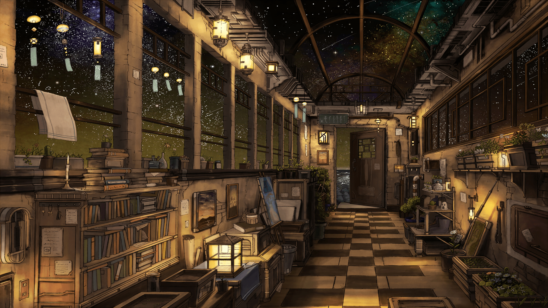 1920x1080 comfy, interior, digital art, stores, cozy Gallery HD Wallpaper