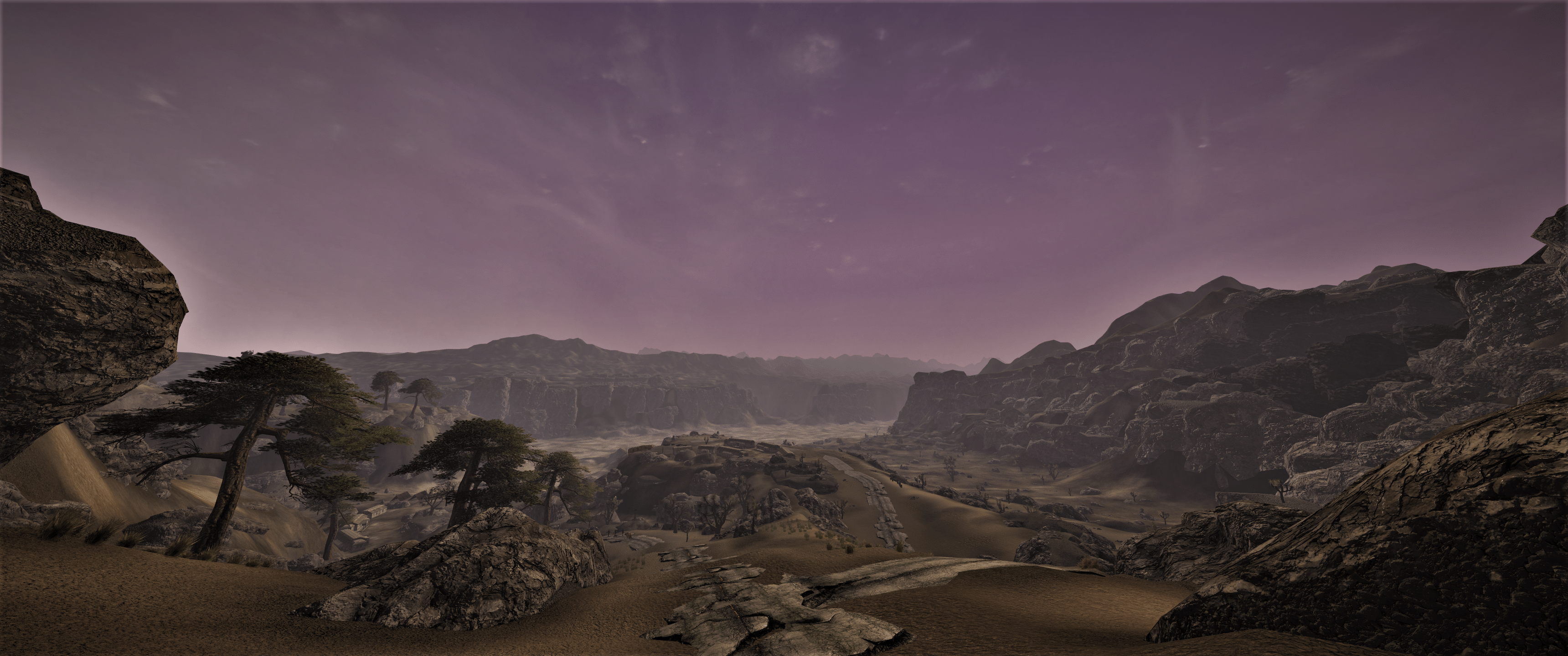 3440x1440 Fallout New Vegas Pink Clouds Pink Nevada Video Games Wallpaper:3440x1440