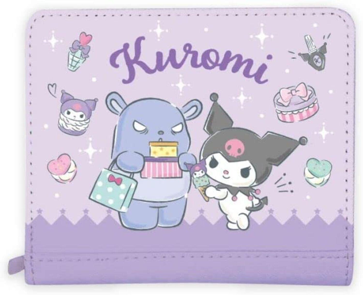 1500x1219 Sanrio Characters Kuromi Baku Compact Wallet Card & Coin Case Pink New Japan