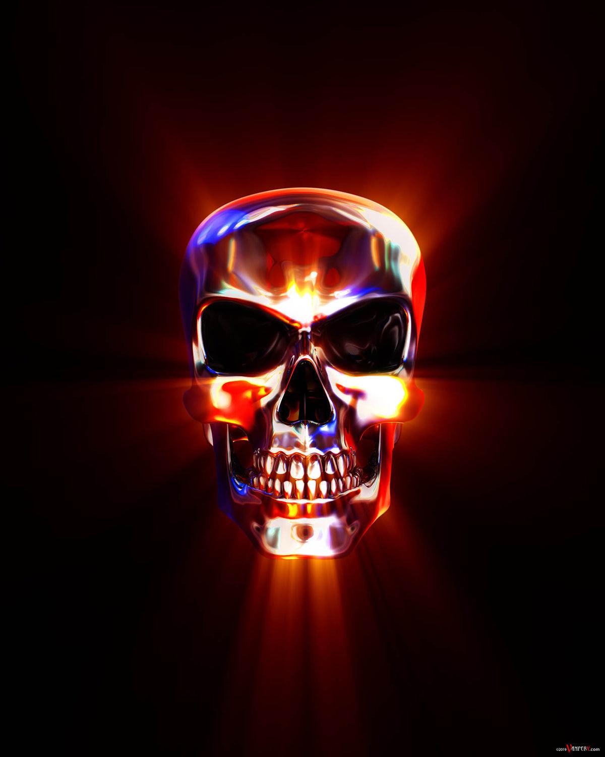 1200x1500 Glowing Skull Poster