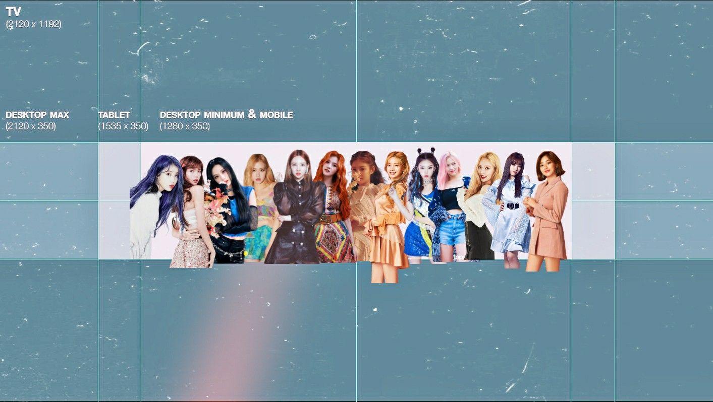 1413x798 Kpop multifandom banner. Youtube blackpink, Youtube banners, Banner