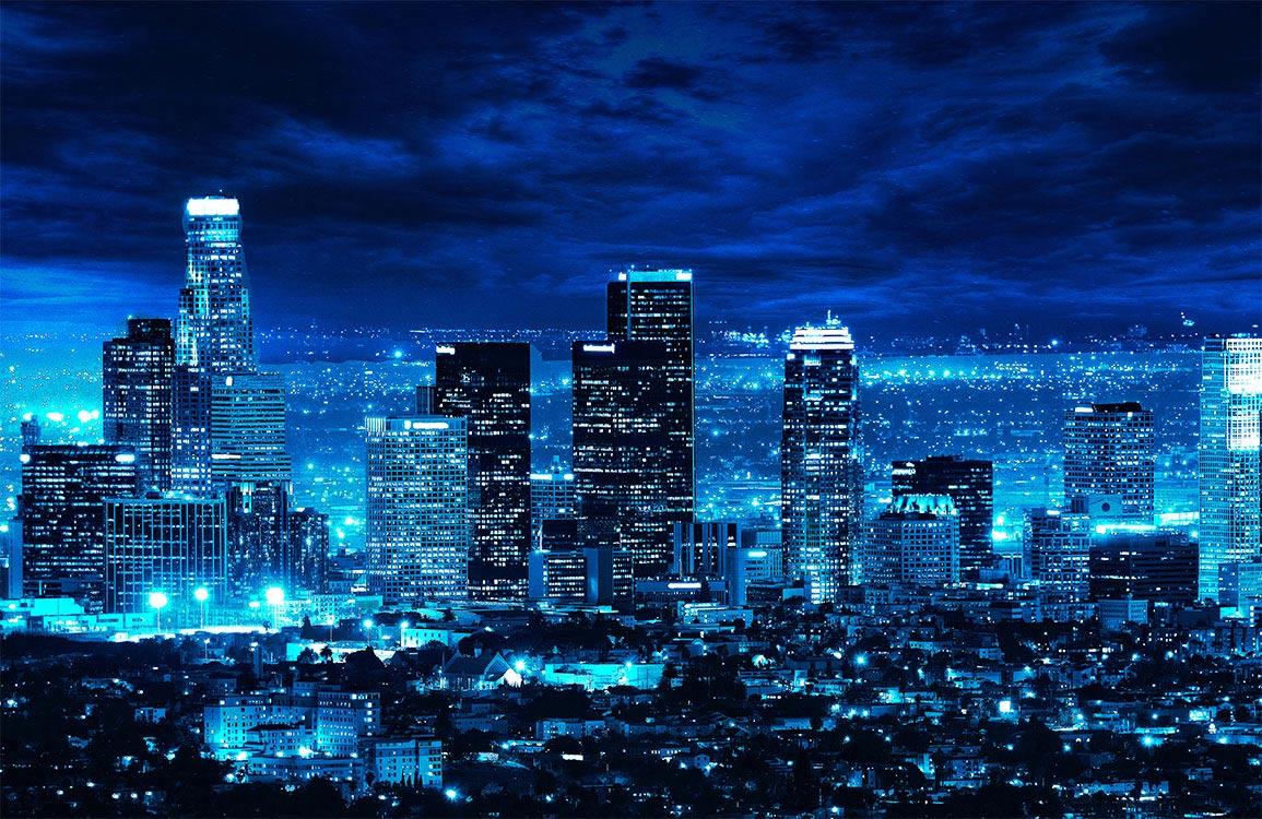 1155x750 Los Angeles Night Wallpaper Mural. Landmarks Wallpaper Murals