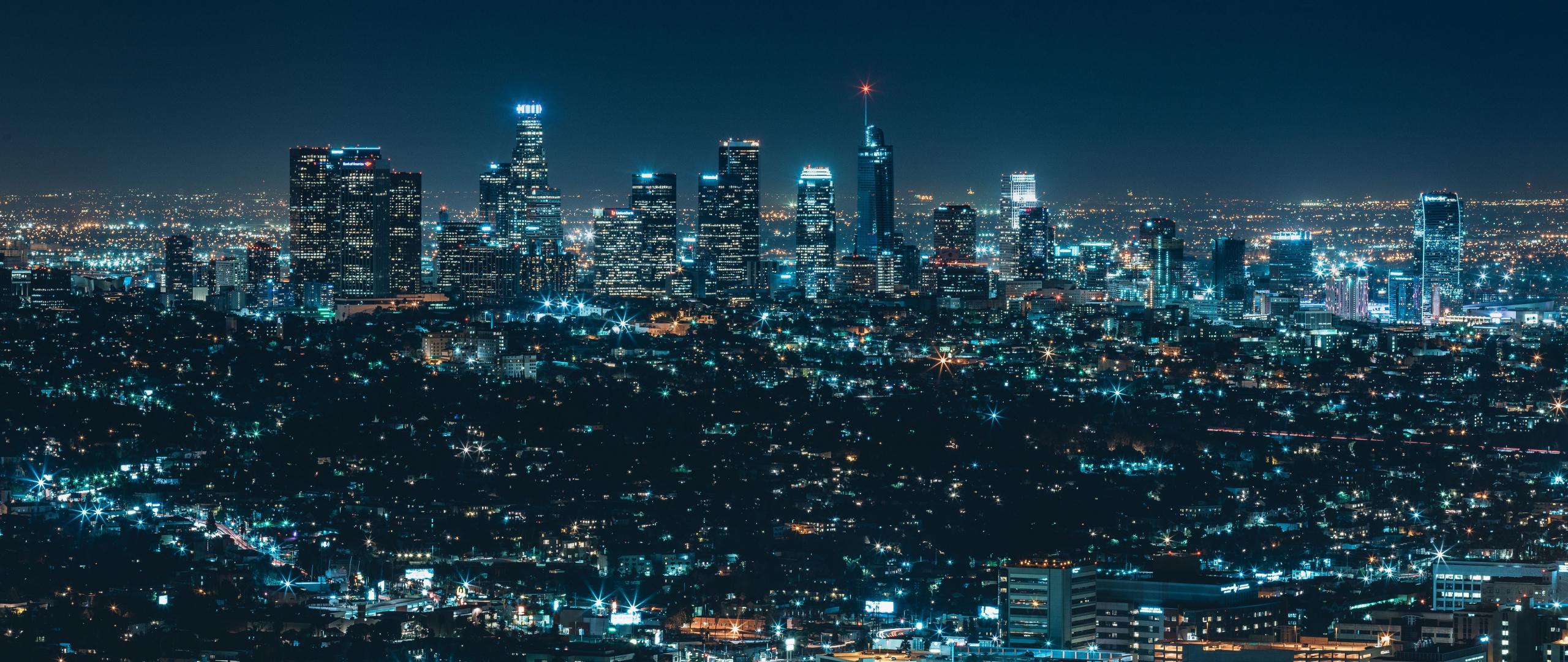 2560x1080 Download 2560x1080 Wallpaper Los Angeles City In Night, Dual Wide, Widescreen, 2560x1080 HD Image, Background, 977