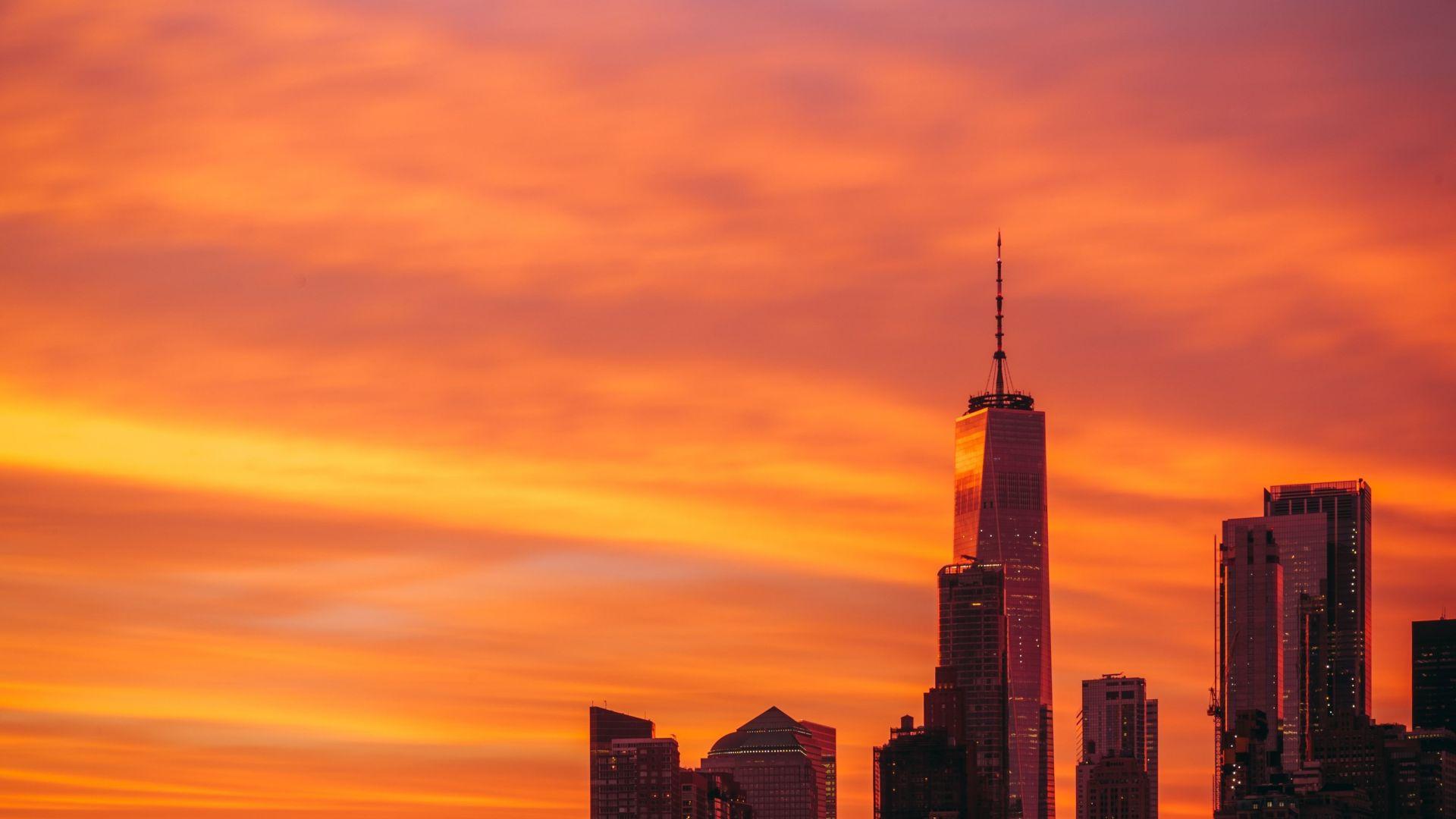 1920x1080 Free download High buildings sunset city wallpaper HD image picture [ 1920x1080] for your Desktop, Mobile & Tablet. Explore City Sunset Wallpaper. Sunset Background, Sunset Background, Beach Sunset Wallpaper