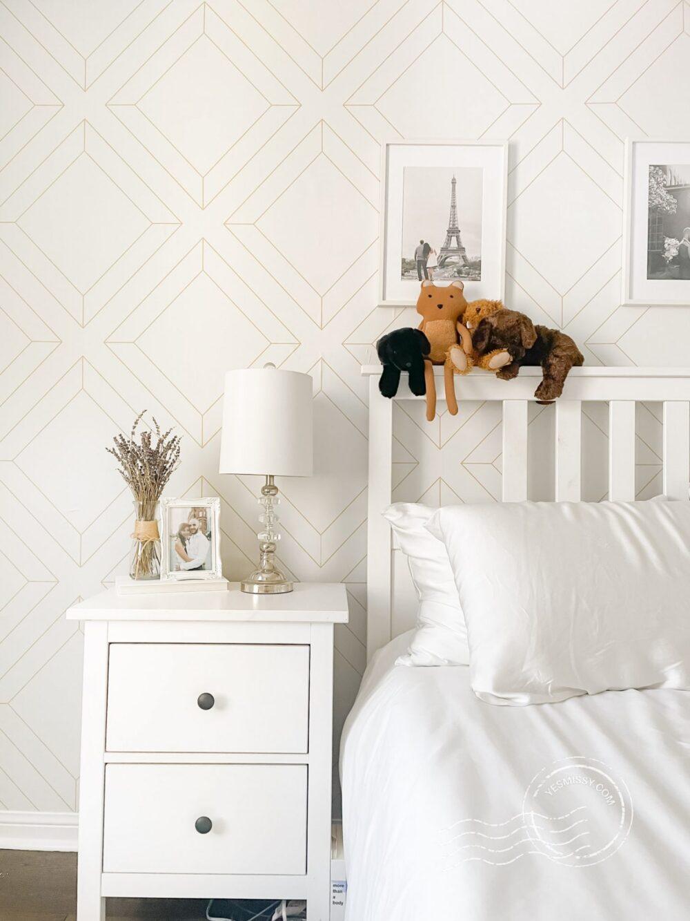 1000x1333 Bedroom Reveal: DIY Wallpaper Accent Wall