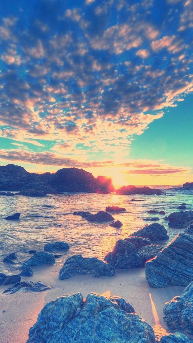 675x1200 Amazing Beach Sunset IPhone Wallpaper Wallpaper : IPhone Wallpaper