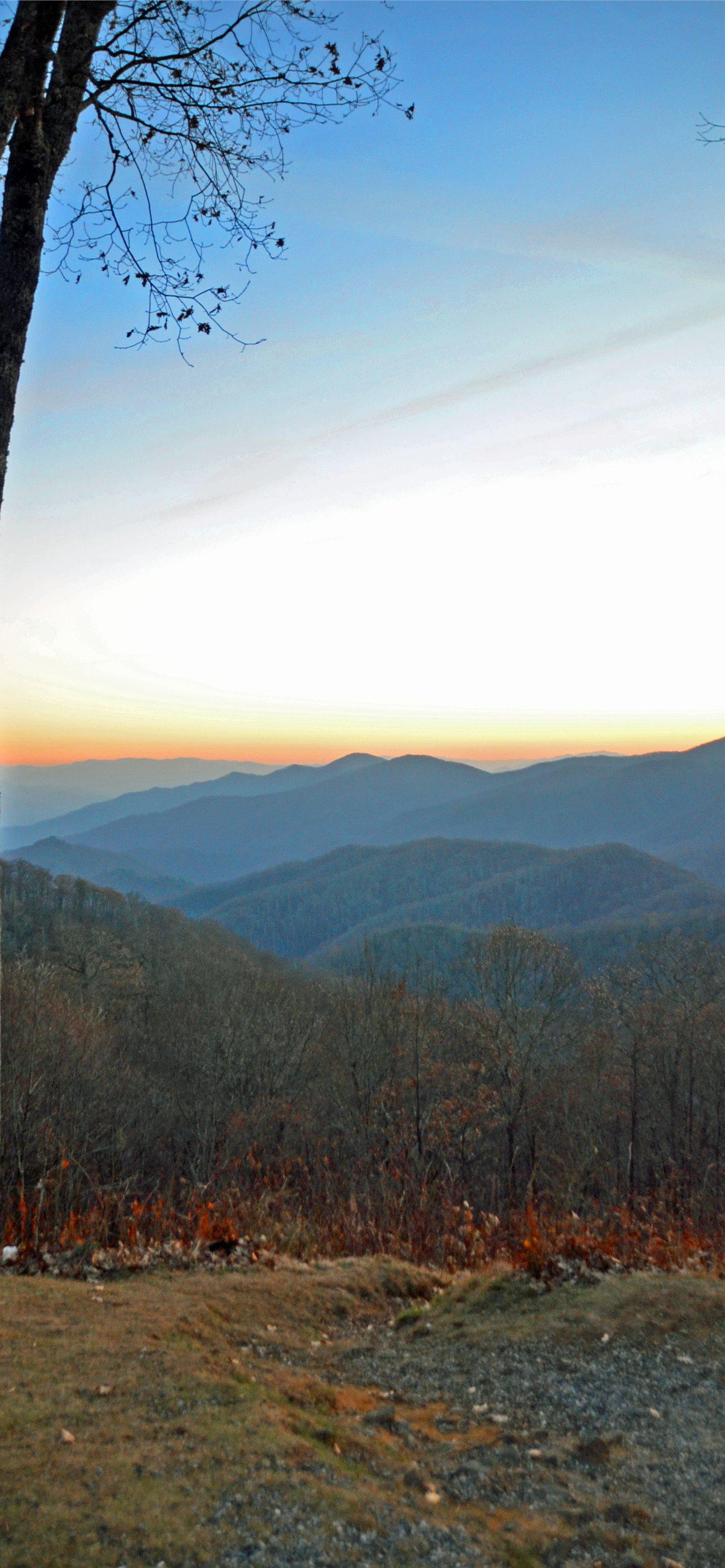 1284x2778 Newfound Gap November Sunset Great Smoky Mountains. iPhone Wallpaper Free Download