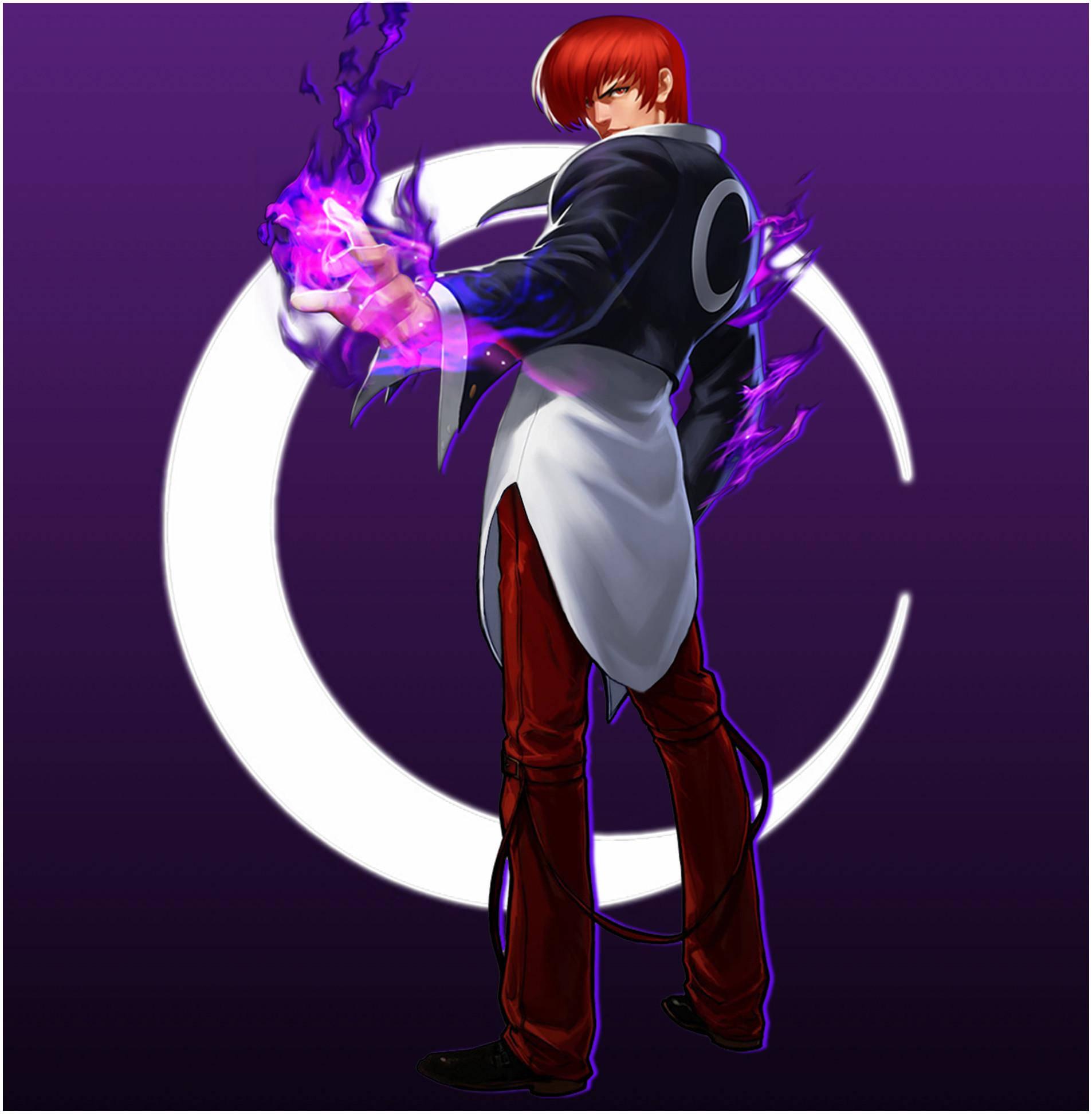 1906x1944 Download Chou Ml Iori Yagami Moon Purple Aesthetic Wallpaper