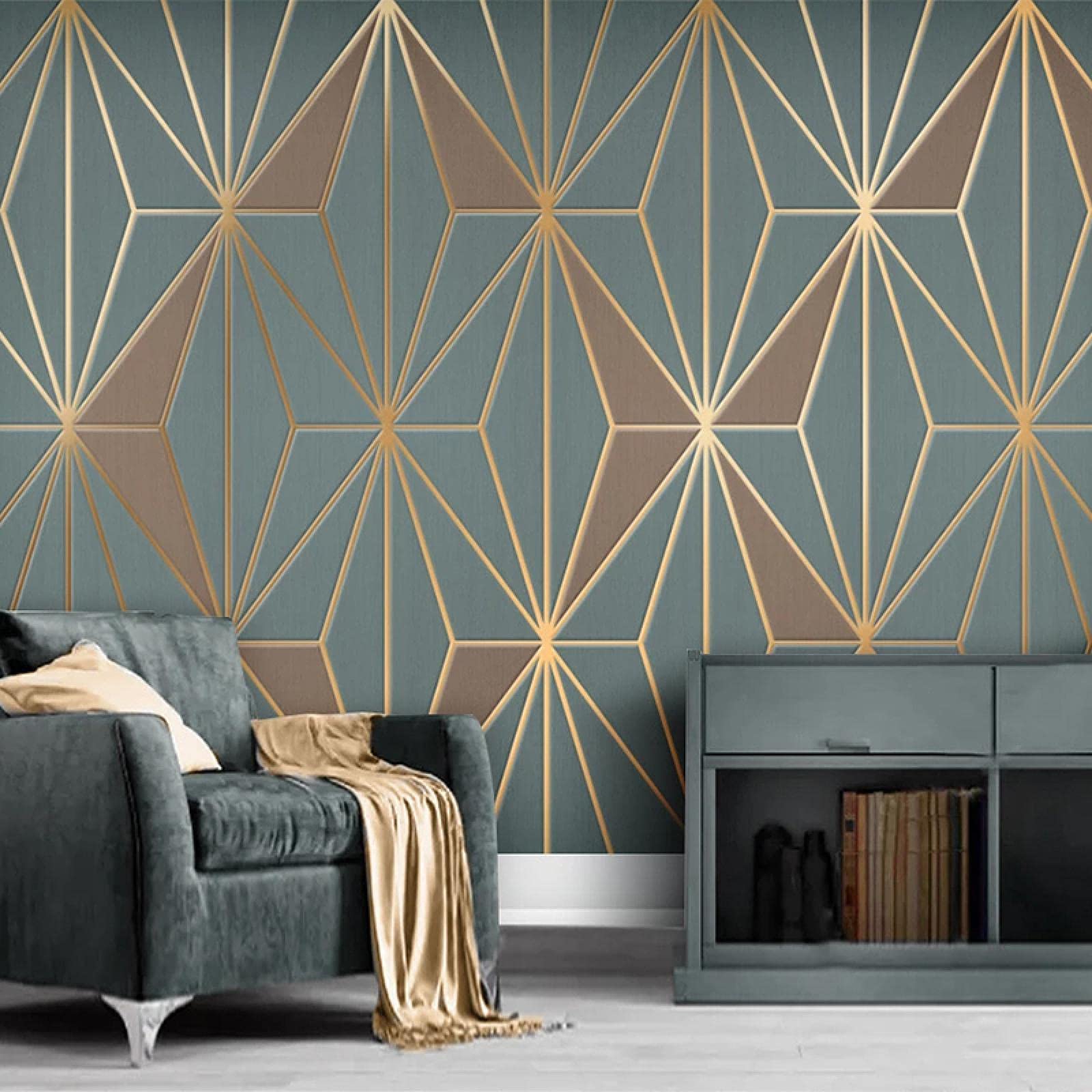 1600x1600 3D Wallpaper Modern Minimalist Abstract Geometric Golden Lines Light Luxury Background Wall Murals Living Room Papel De Parede : Everything Else