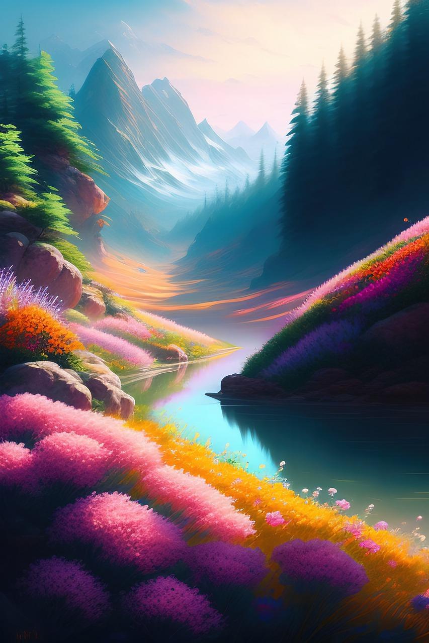 853x1280 Ai Generated Nature Wallpaper