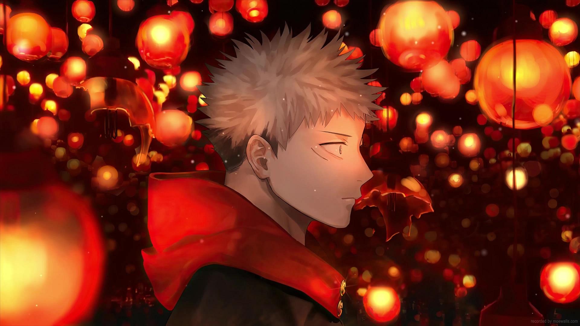 1920x1080 Yuuji Itadori Lanterns Jujutsu Kaisen Live Wallpaper