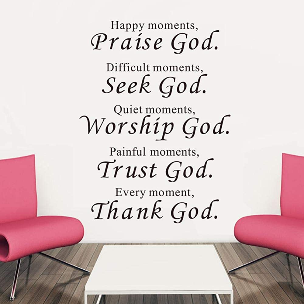 1000x1000 English Quotes Praise God Wall Stickers For Living Room Bedroom Home Decor Educational Motto DIY Wall Decals Removable Wallpaper: Buy Online at Best Price in Egypt is now Amazon.eg