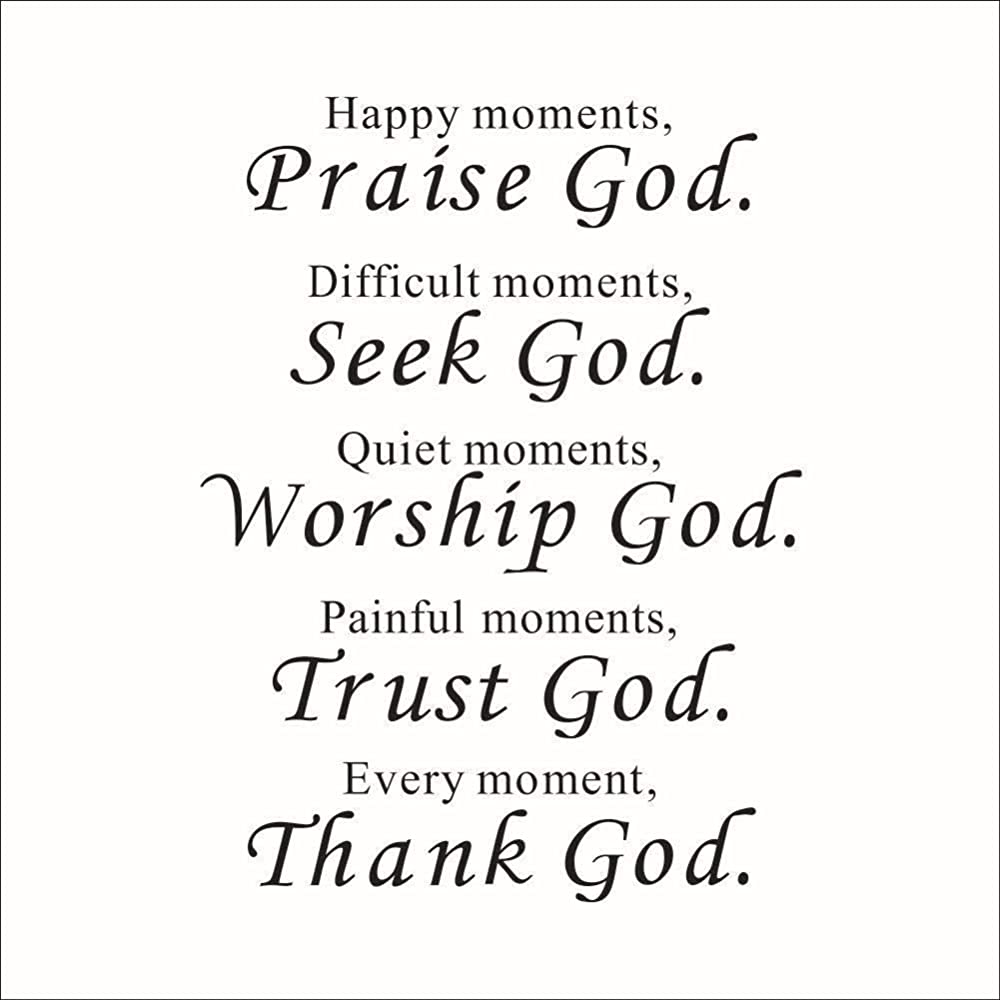 1000x1000 English Quotes Praise God Wall Stickers For Living Room Bedroom Home Decor Educational Motto DIY Wall Decals Removable Wallpaper: Buy Online at Best Price in Egypt is now Amazon.eg