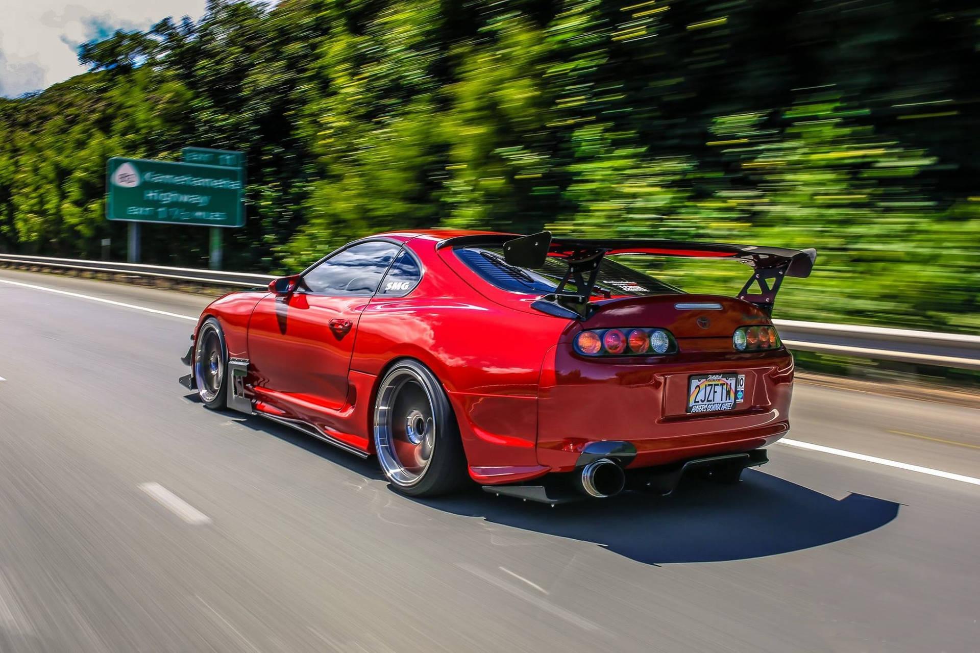 1920x1280 Download 1998 Toyota Supra Mk4 On A Highway Wallpaper