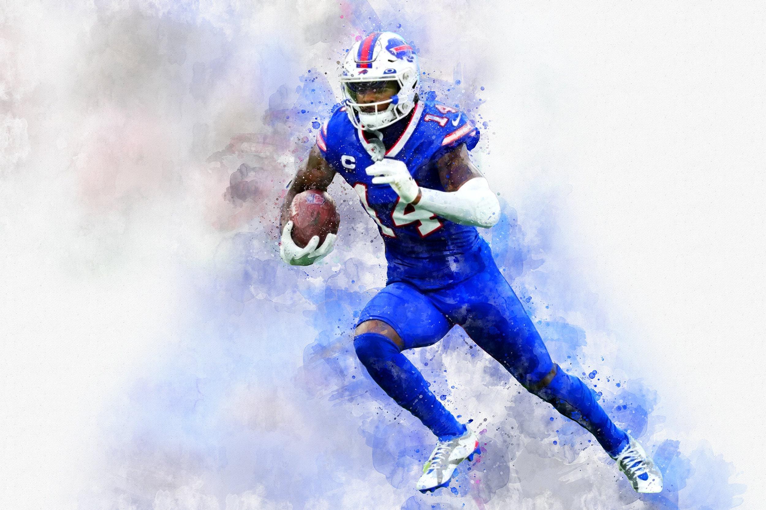 2500x1667 Stefon Diggs Watercolor Buffalo Bills Wall Art Buffalo Bills