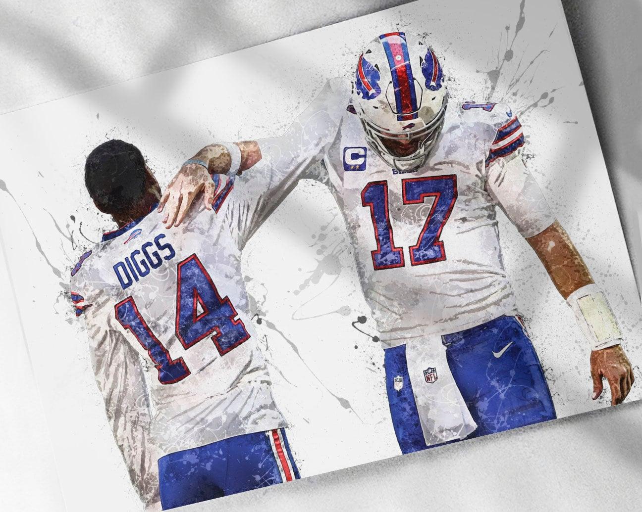 1296x1035 Josh Allen and Stefon Diggs Poster Buffalo Bills Canvas