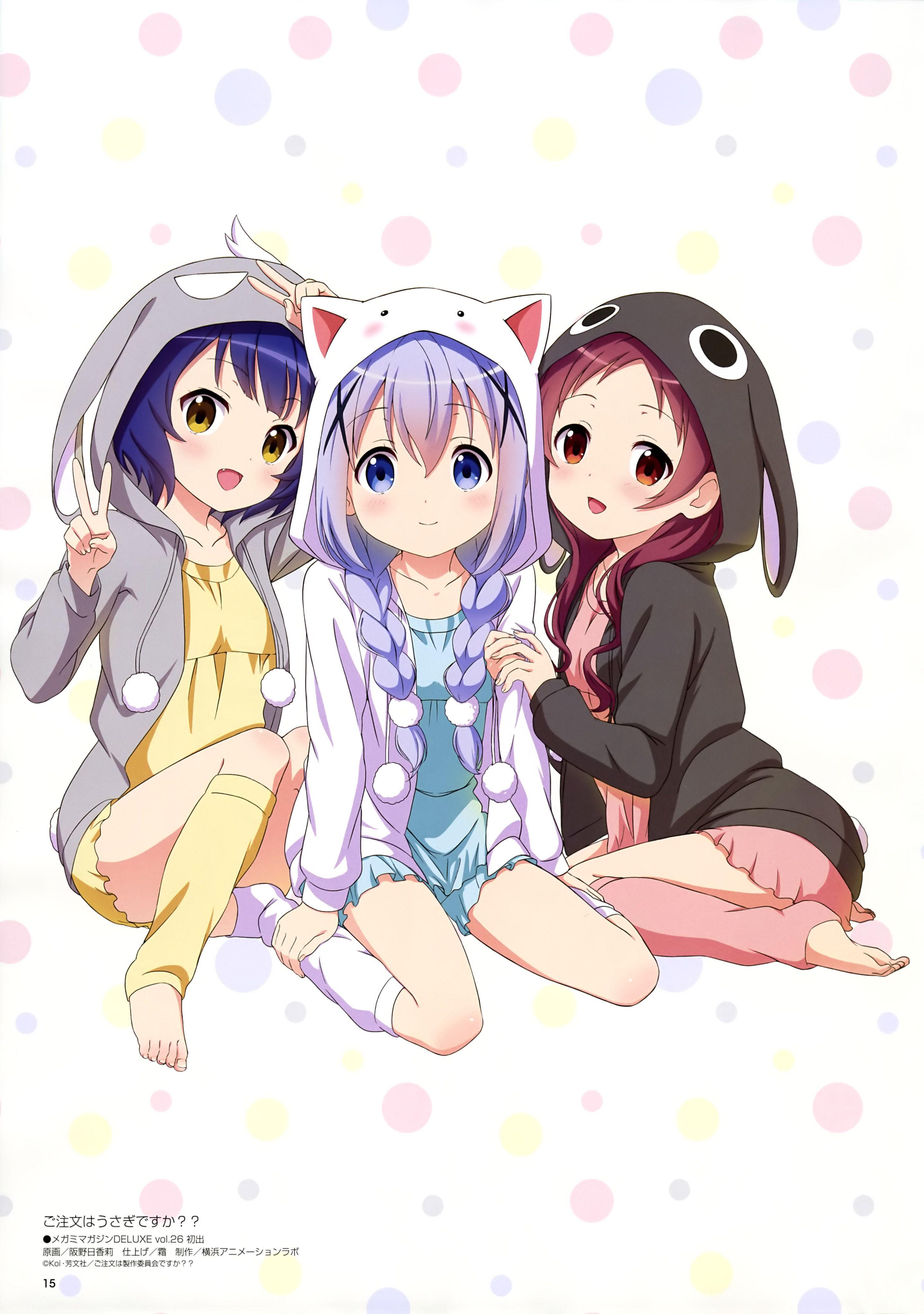2876x4088 Gochuumon wa Usagi Desu ka (Is The Order A Rabbit?) Mobile Wallpaper Anime Image Board