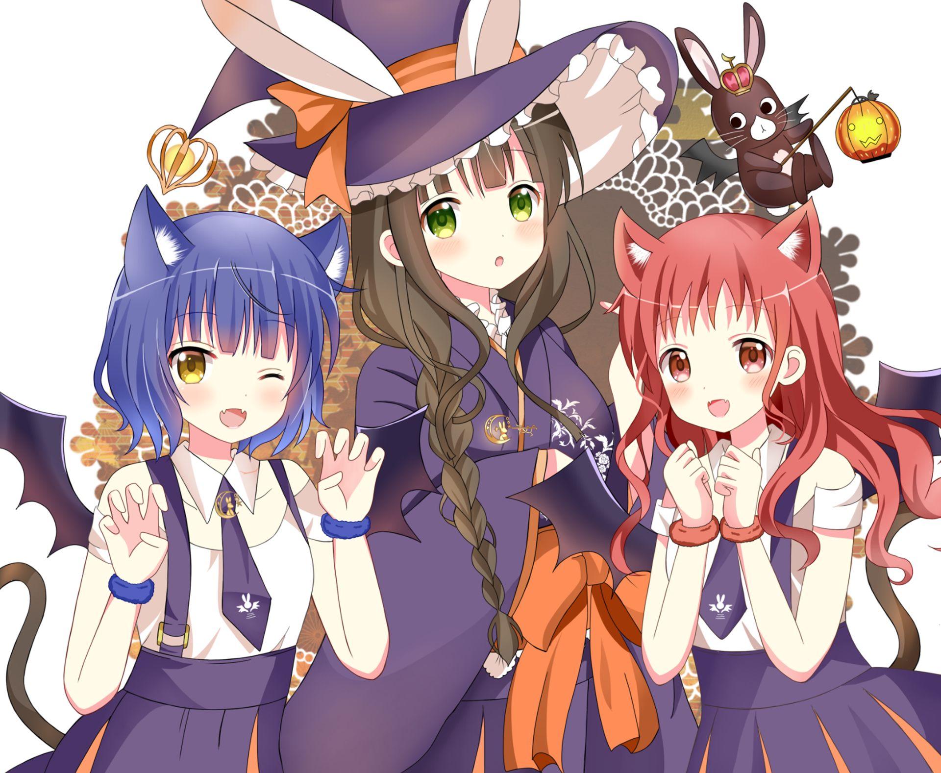 1920x1577 HD desktop wallpaper: Anime, Chiya Ujimatsu, Is The Order A Rabbit?, Megumi Natsu, Maya Jouga download free picture