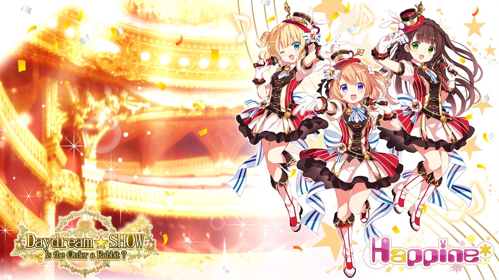 1920x1080 koi gochuumon wa usagi desu ka? hoto cocoa kirima sharo ujimatsu chiya dress wallpaper
