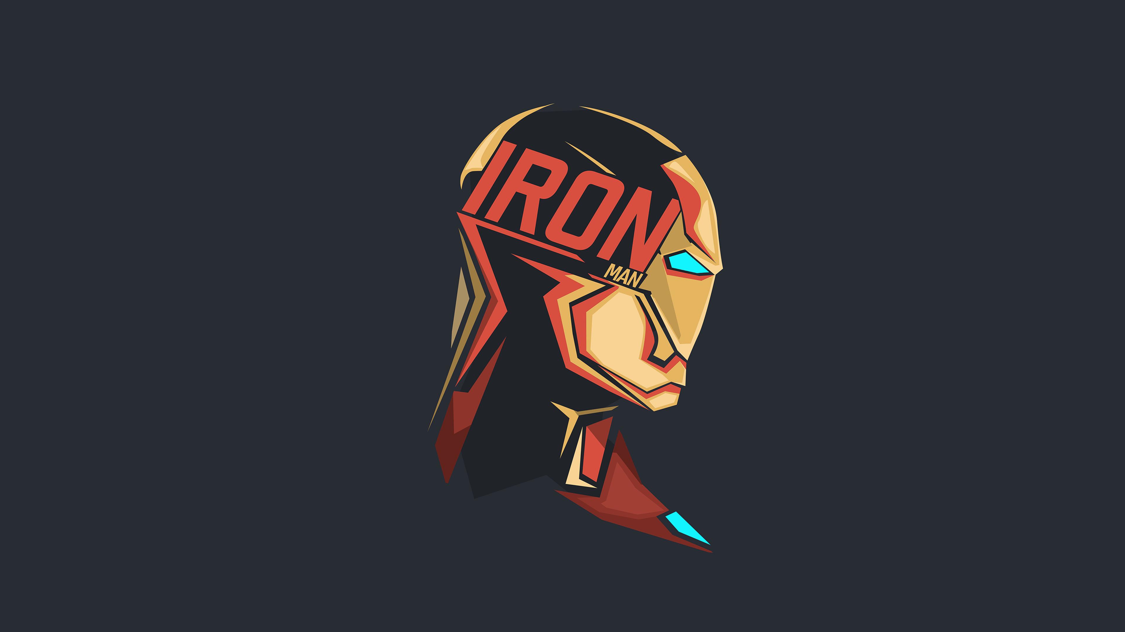 3840x2160 Wallpaper 4k Iron Man Pop Head Minimalism 8k Wallpaper