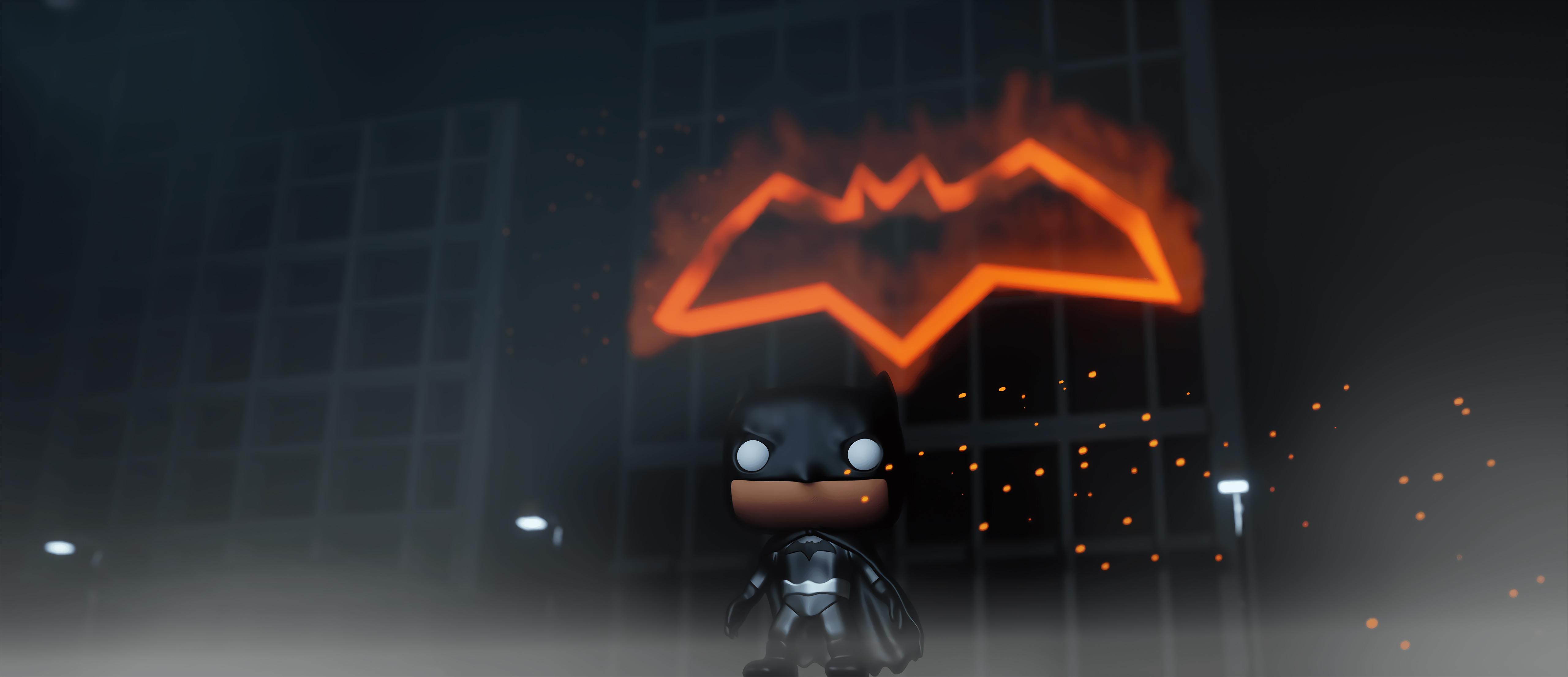 5120x2211 Batman Funko Pop Art 5k, HD Superheroes, 4k Wallpaper, Image, Background, Photo and Picture