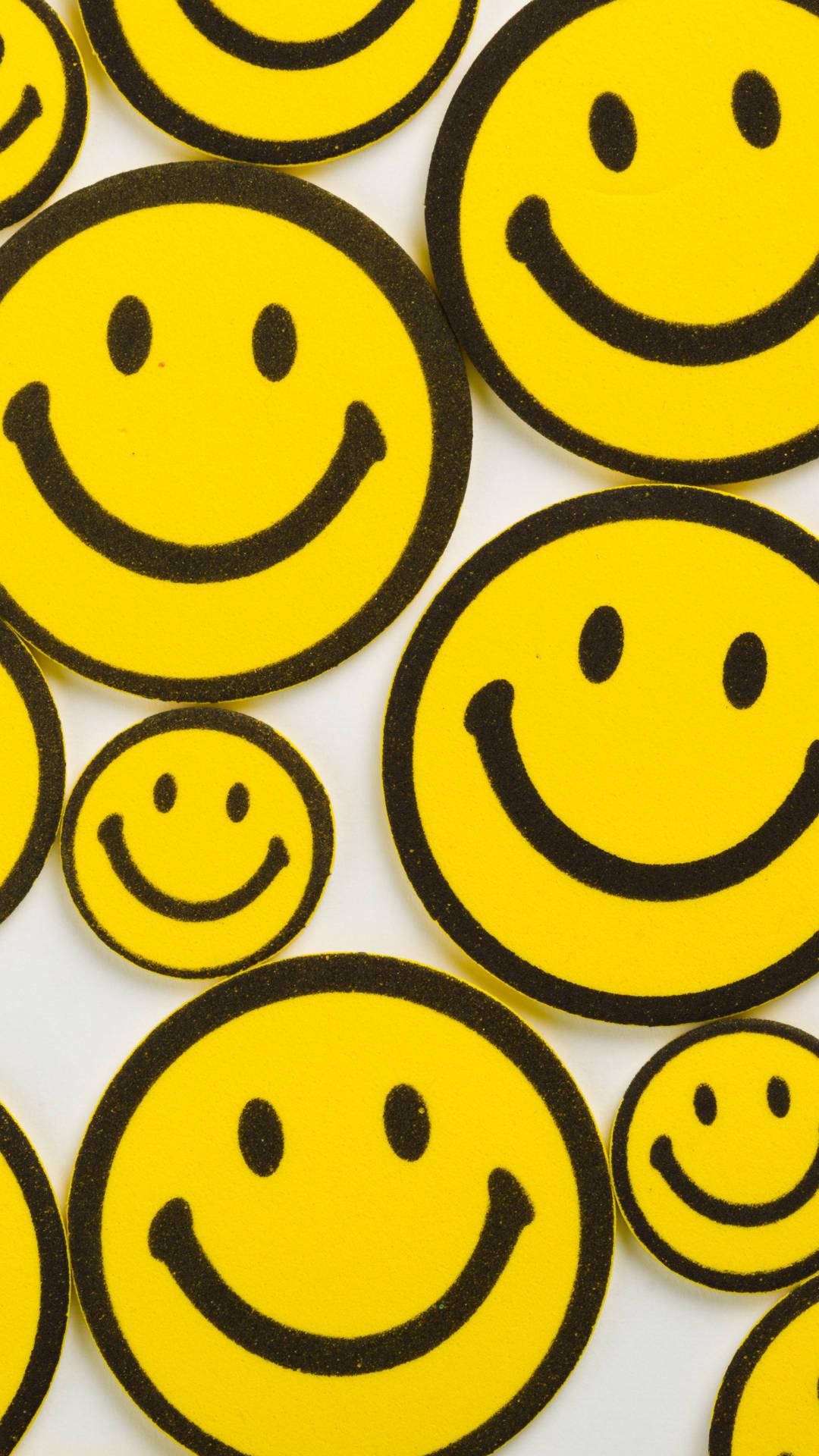 1080x1920 Download Yellow Rubber Smiley Emojis Wallpaper