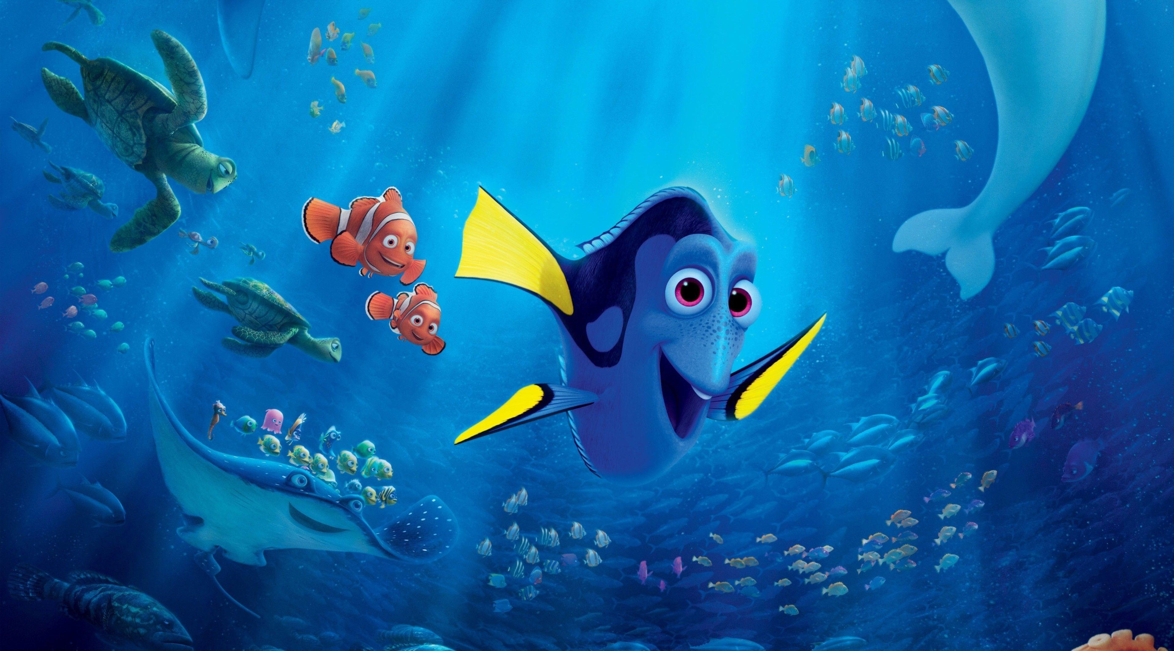 3840x2131 Finding Dory Wallpaper, Movies: Finding Dory, nemo, fish