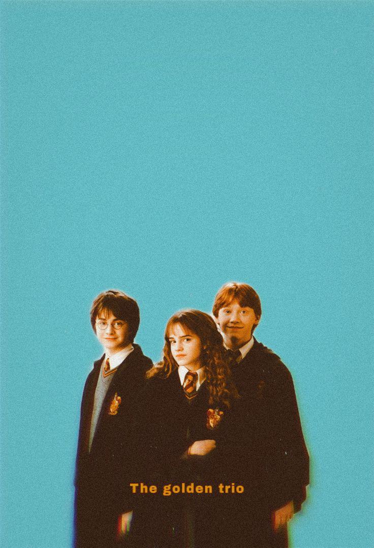 736x1078 The golden trio aestethic wallpaper. Harry potter wallpaper, Slytherin aesthetic, Harry potter