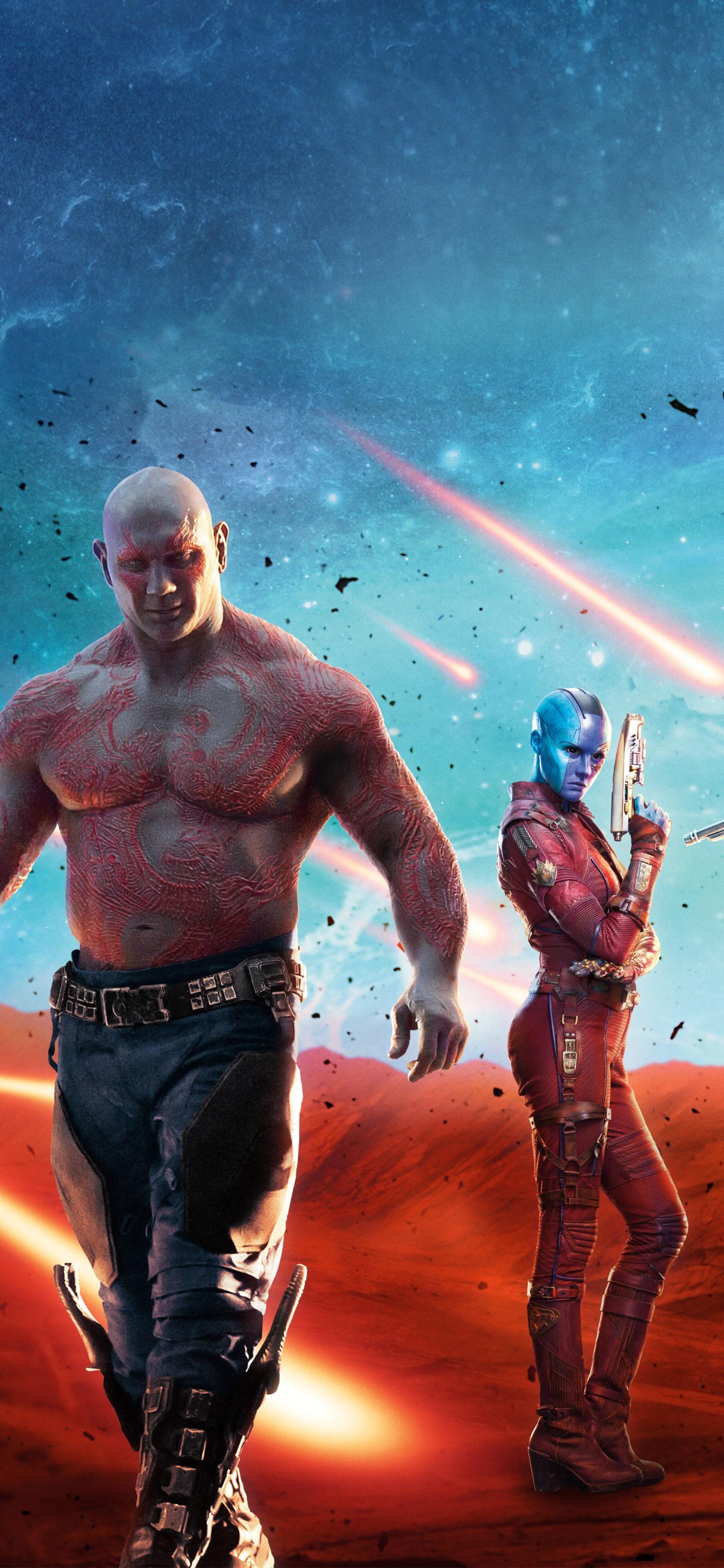 1440x3120 Wallpaper / Movie Guardians of the Galaxy Vol. 2 Phone Wallpaper, Nebula (Marvel Comics), Drax The Destroyer, 1440x3120 free download