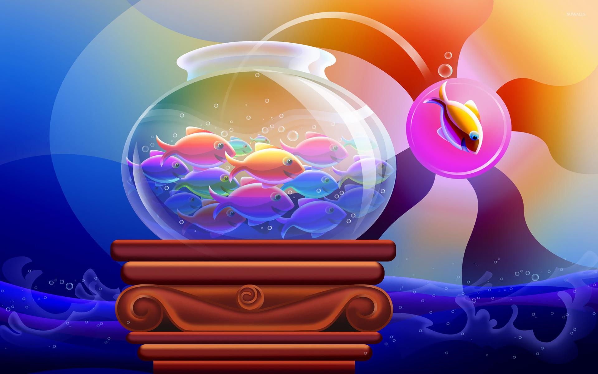 1920x1200 Fish in a bowl wallpaper Art wallpaper