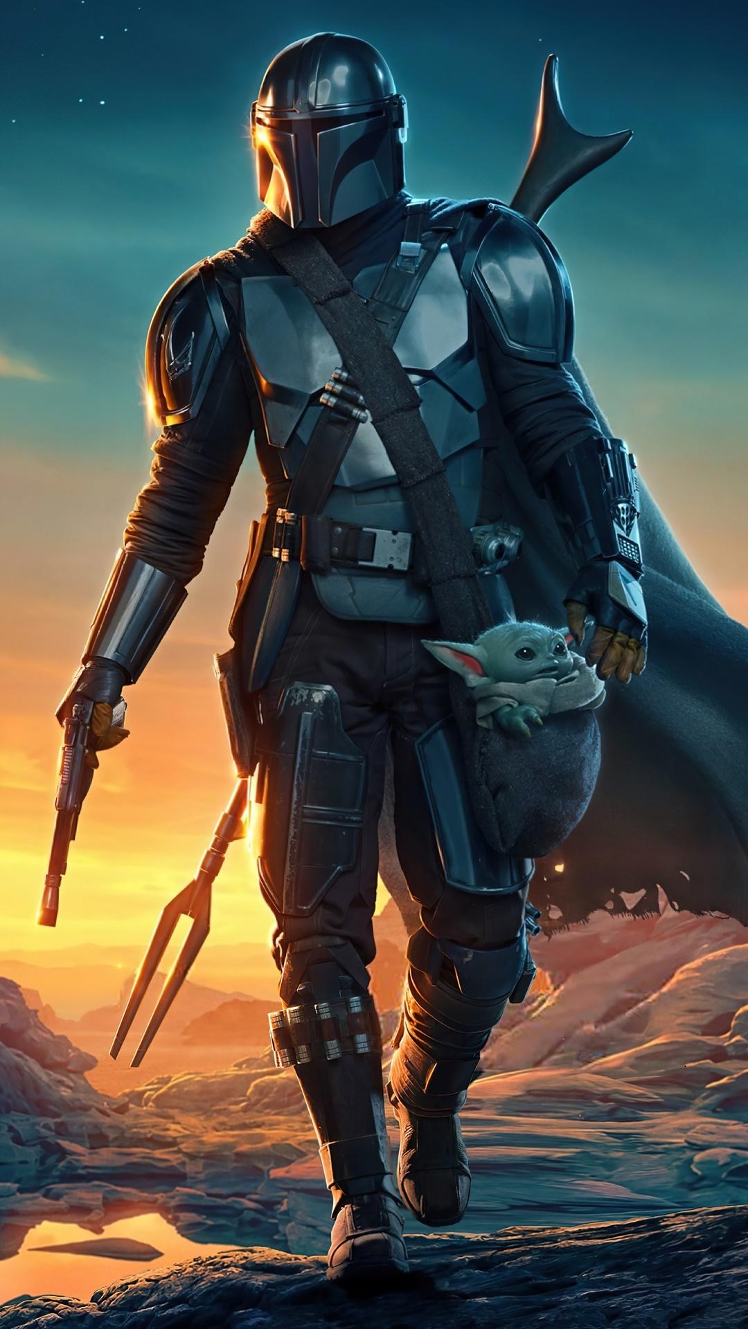 1080x1920 The Mandalorian, Star Wars, Din Djarin, Baby Yoda, Grogu Gallery HD Wallpaper