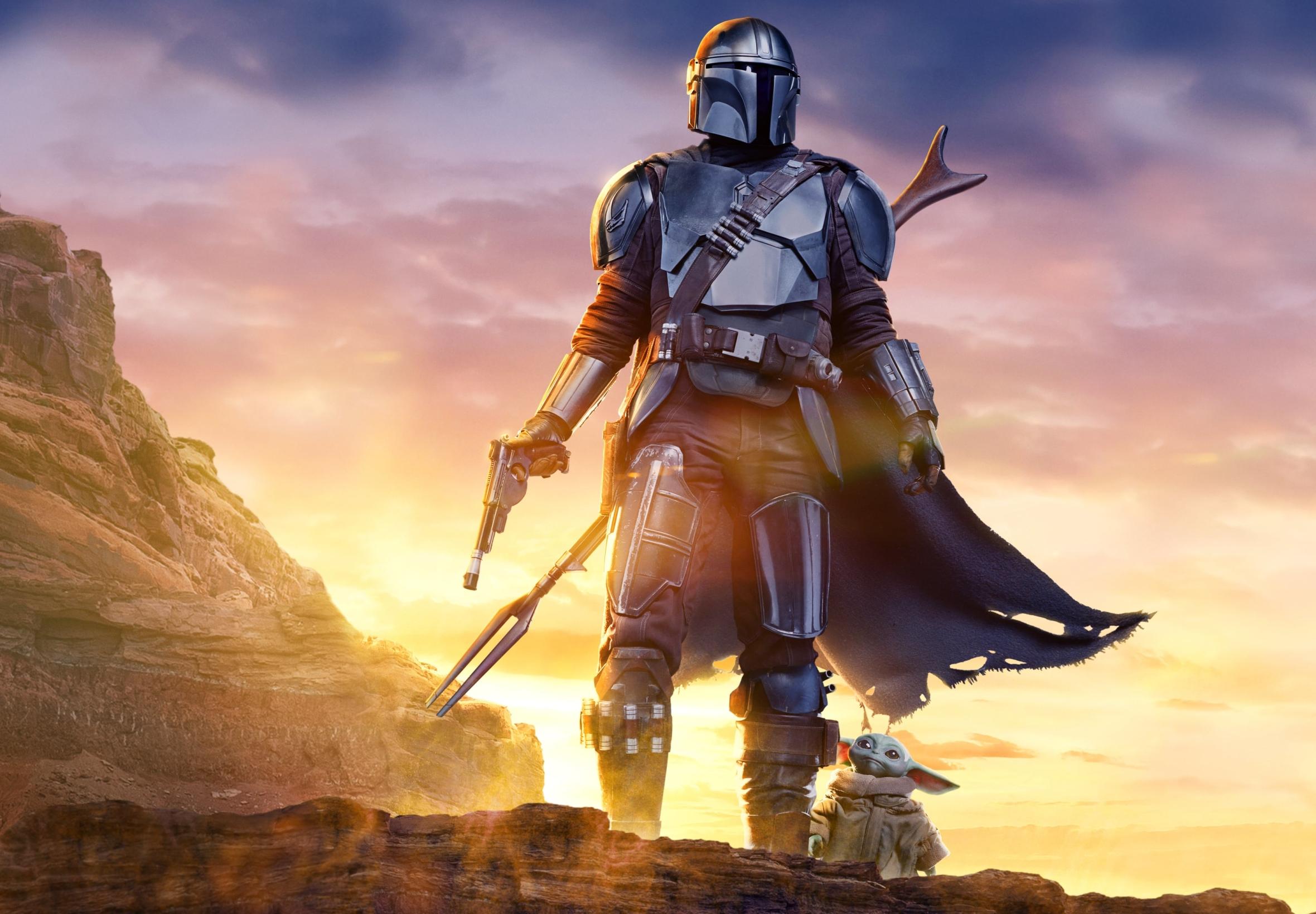 2360x1640 HD desktop wallpaper: Star Wars, Tv Show, The Mandalorian, The Mandalorian (Character), Baby Yoda, Grogu (Star Wars) download free picture