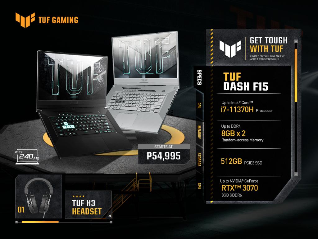 1024x768 ASUS TUF Dash F15 exclusive models come bundled with TUF Gaming H3 Headset