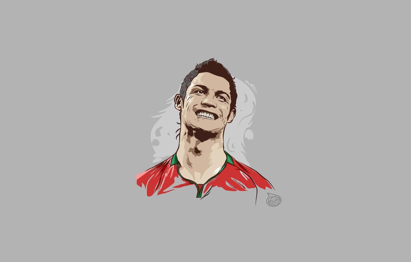 1332x850 Wallpaper Cristiano Ronaldo, CR Portugal, Soccer, Minimalism image for desktop, section минимализм