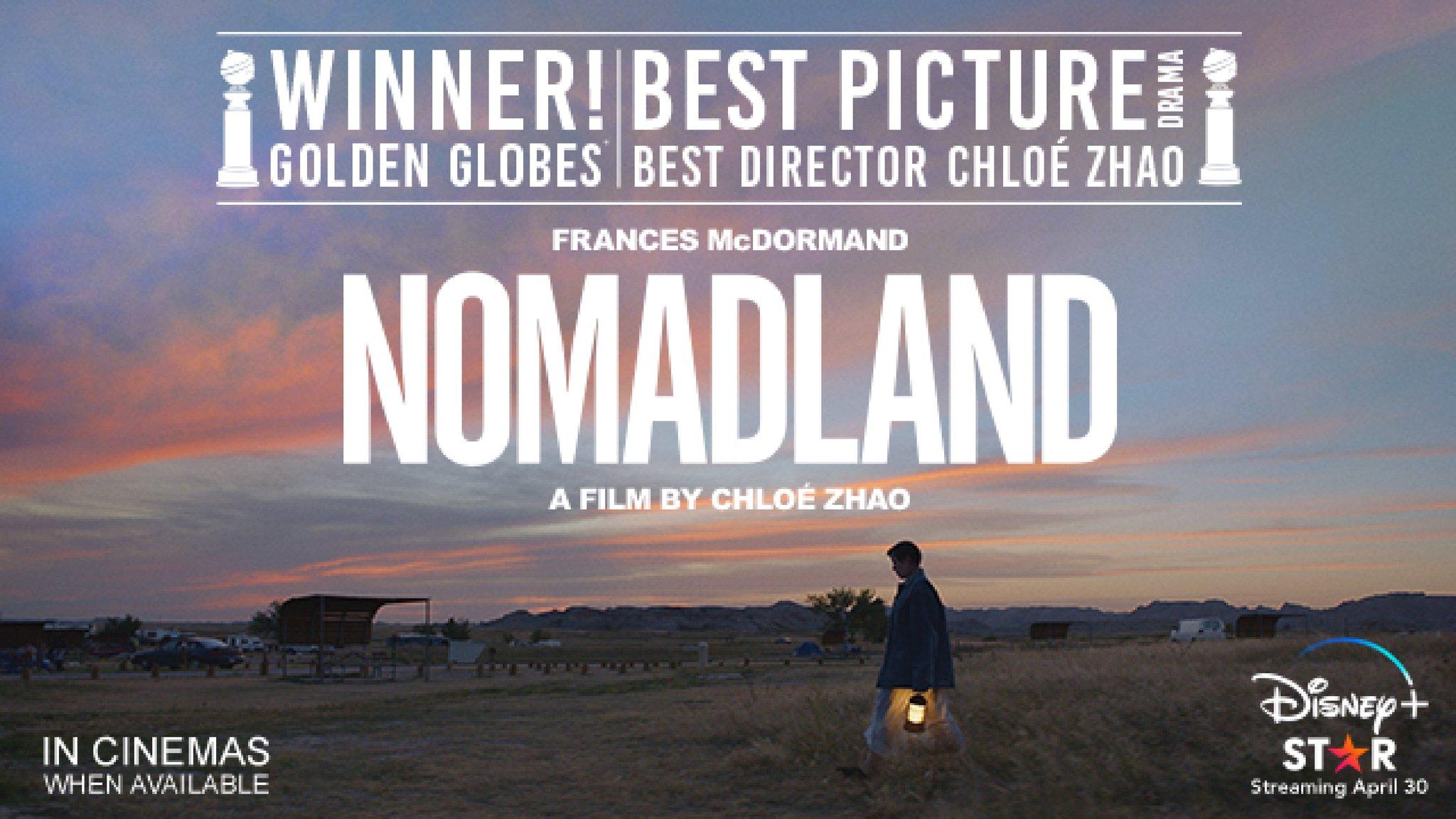 2048x1152 Searchlight Picture UK the Golden Globe winning #Nomadland, starring Frances McDormand and directed by Chloé Zhao from April 30 and in cinemas when available. #DisneyPlusStar