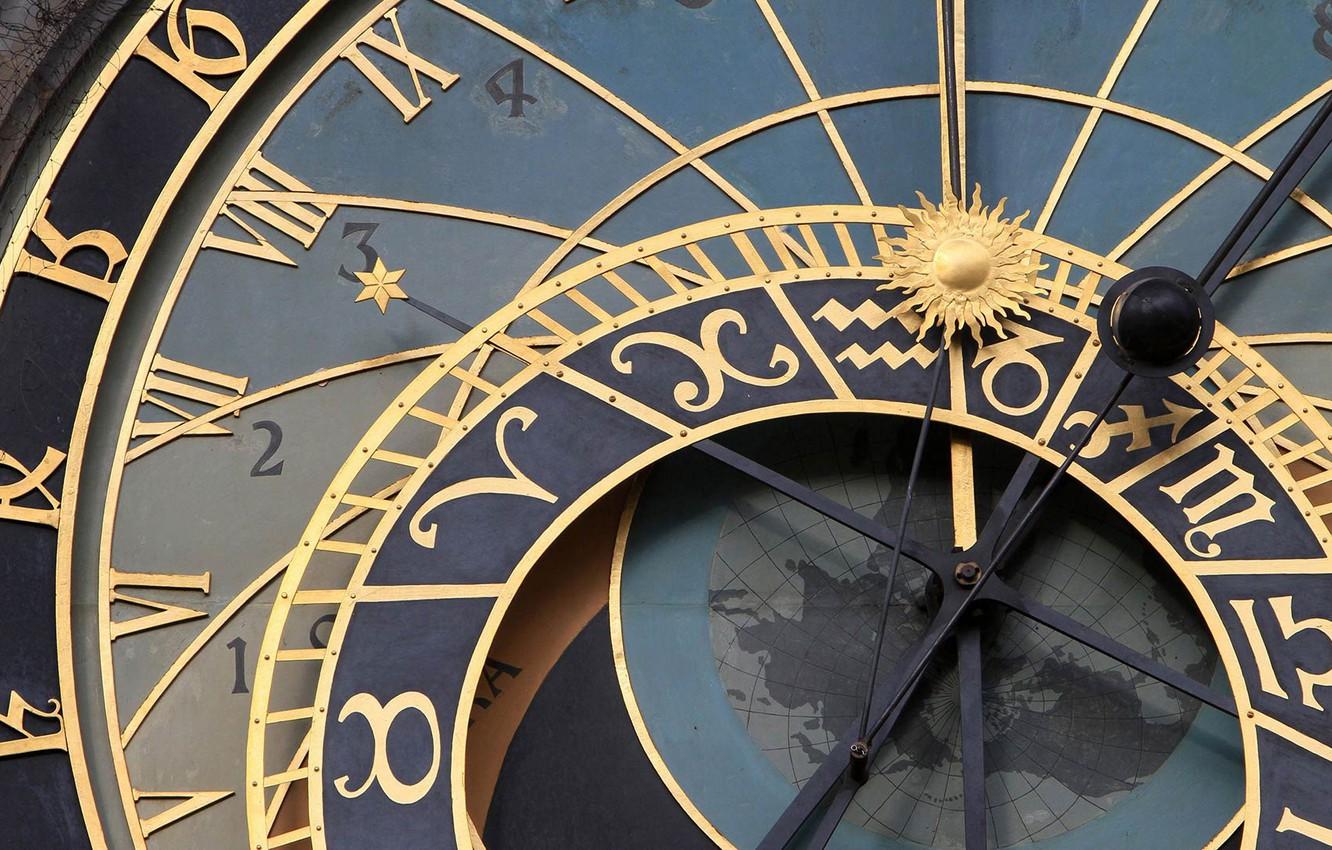 1332x850 Wallpaper macro, Prague, Czech Republic, astronomical clock image for desktop, section город