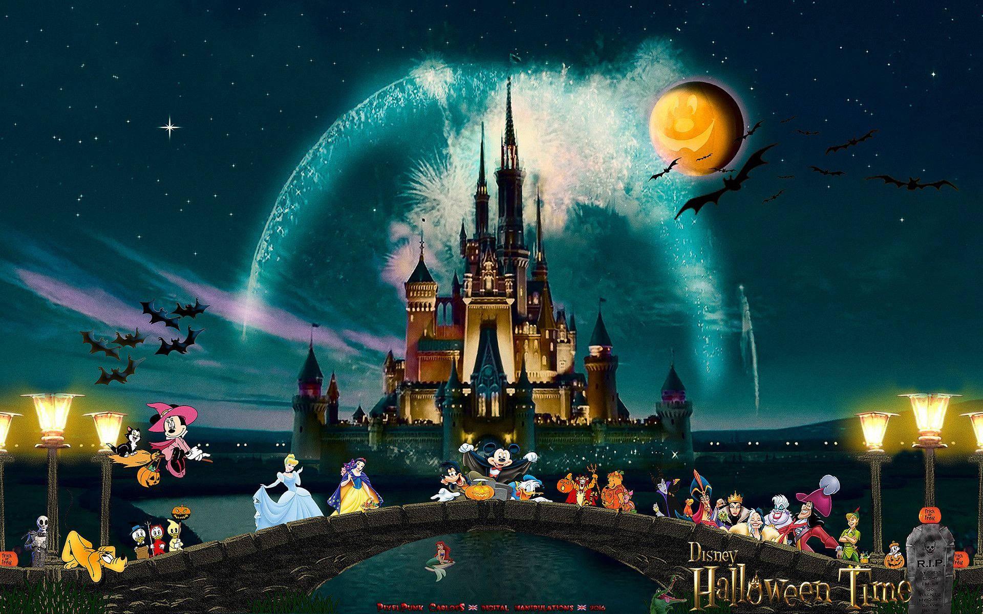 1920x1200 Download Walt Disney Castle Cute Disney Halloween Wallpaper