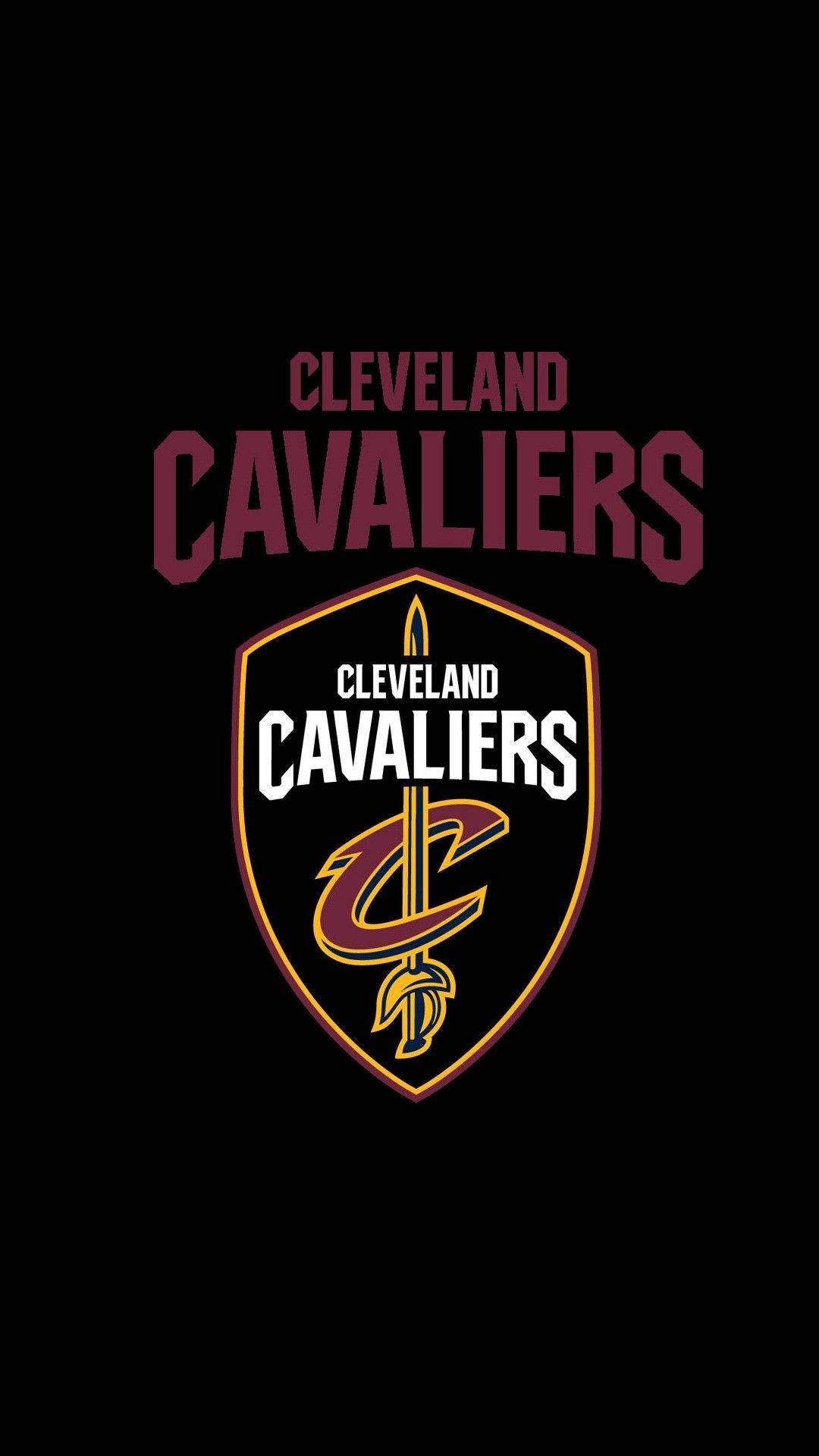 1080x1920 Download Nba iPhone Cleveland Cavaliers Logo In Black Wallpaper