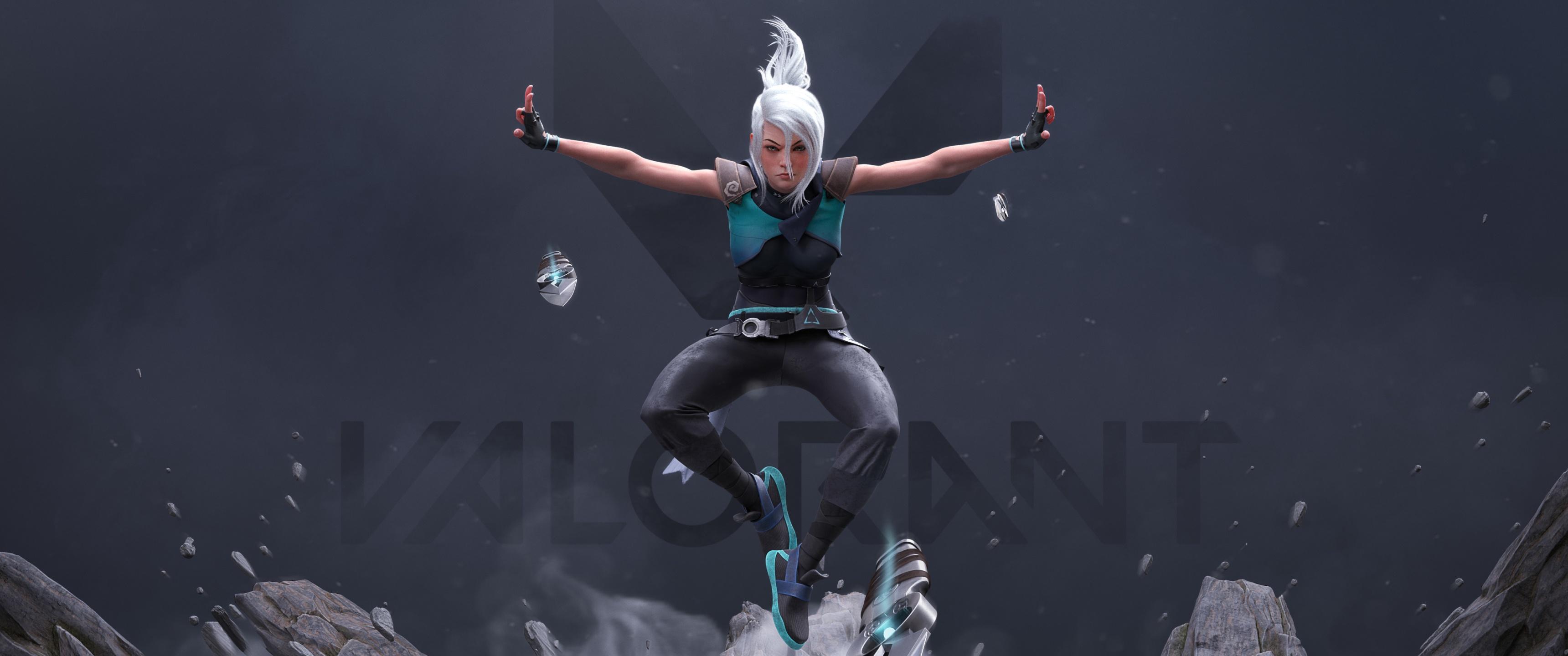 3440x1440 Jett Wallpaper 4K, Valorant, PC Games, Games