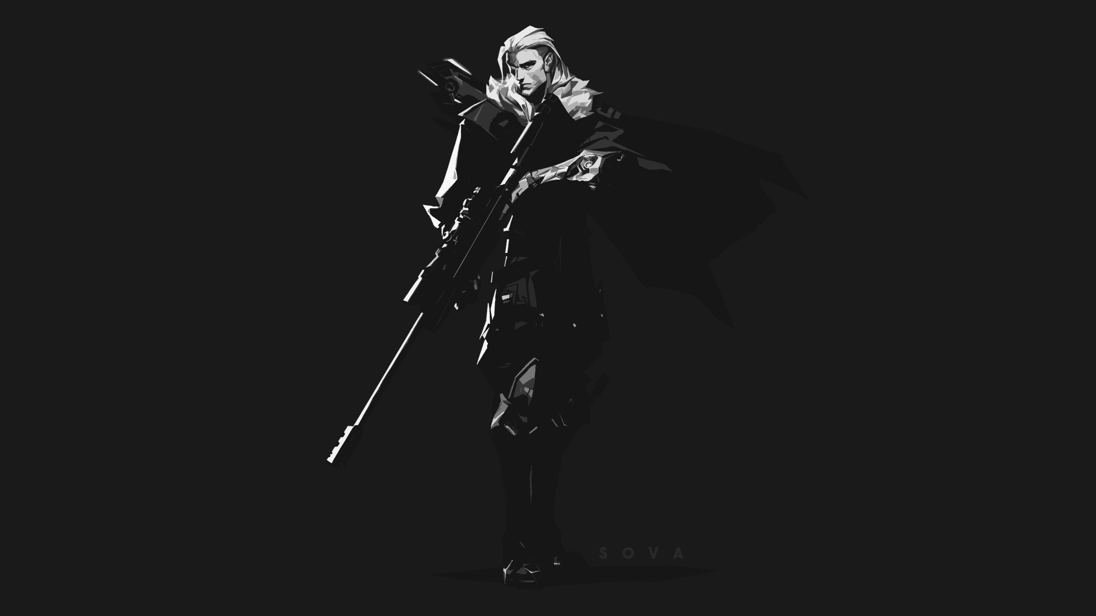 3840x2160 Monochrome Sova Wallpaper