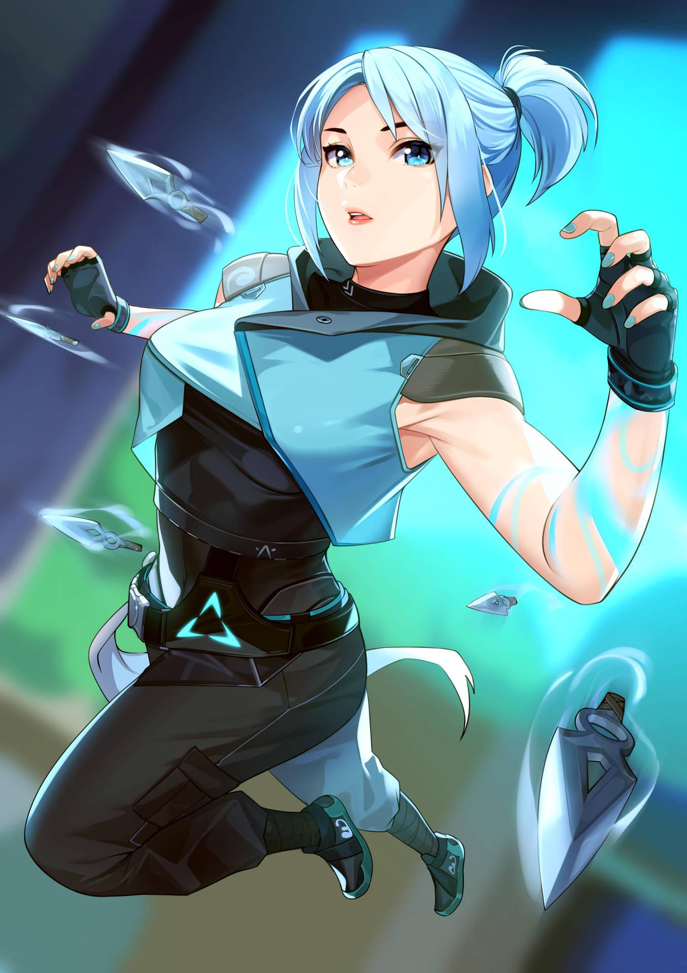 1357x1920 Download Valorant Jett Fan Art Wallpaper