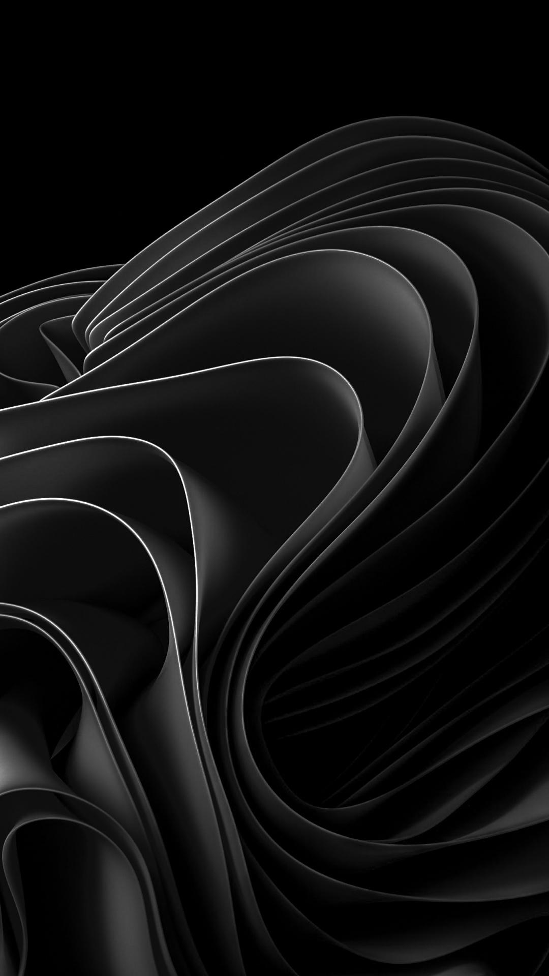 1080x1920 Windows 11 Wallpaper 4K, AMOLED, Dark Mode