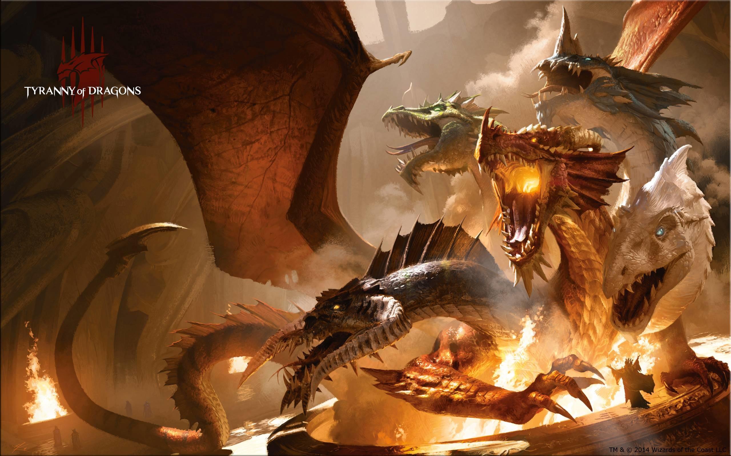 2560x1600 Wizards and Dragons Wallpaper