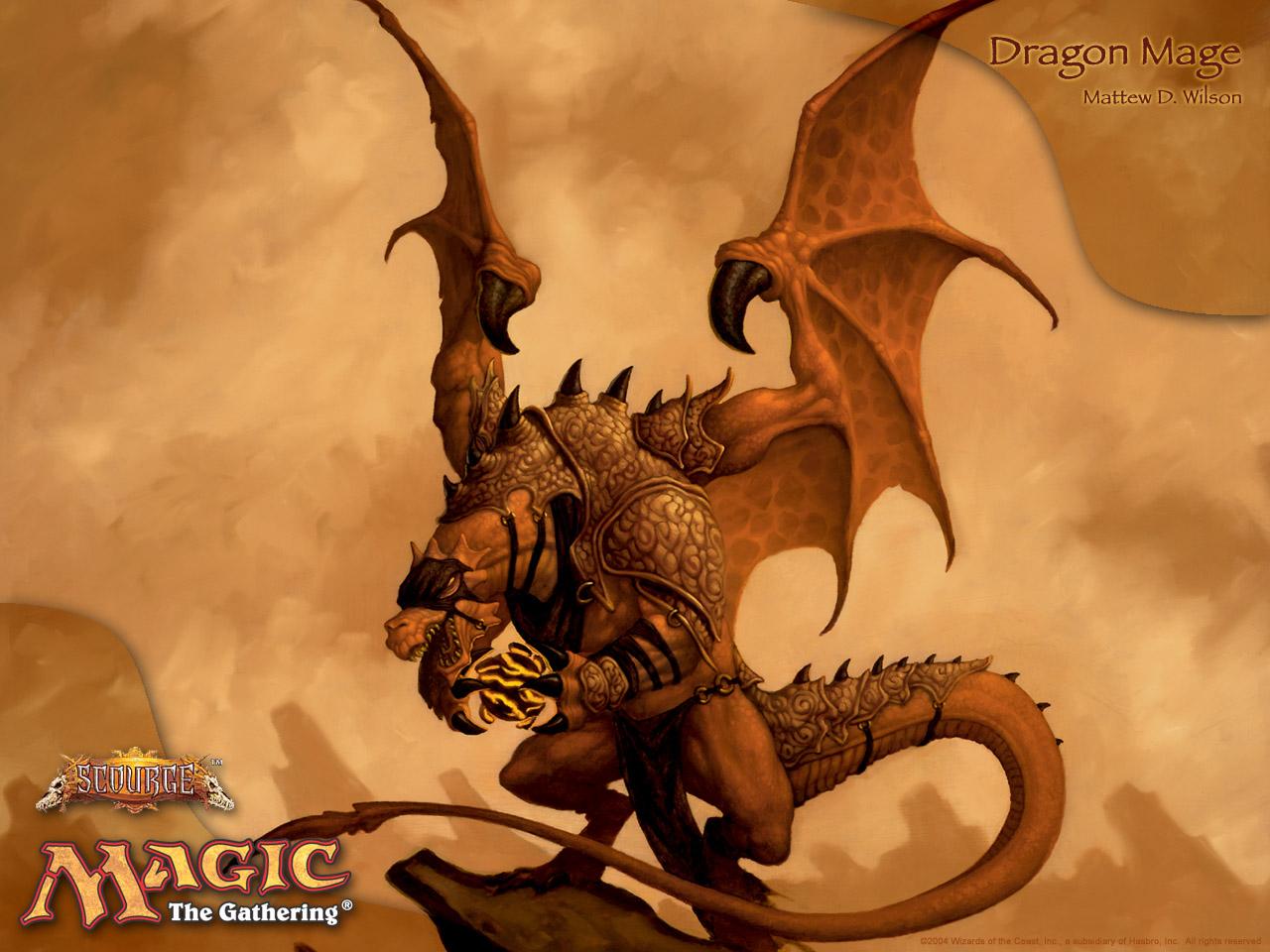 1280x960 Dragon Mage MtG Art from Scourge Set by Matthew D. Wilson of Magic: the Gathering