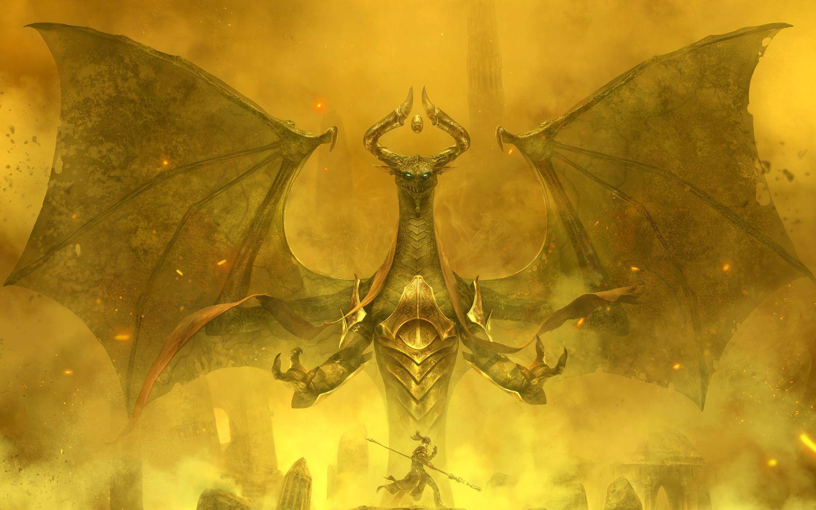 1680x1050 Magic Dragon Background