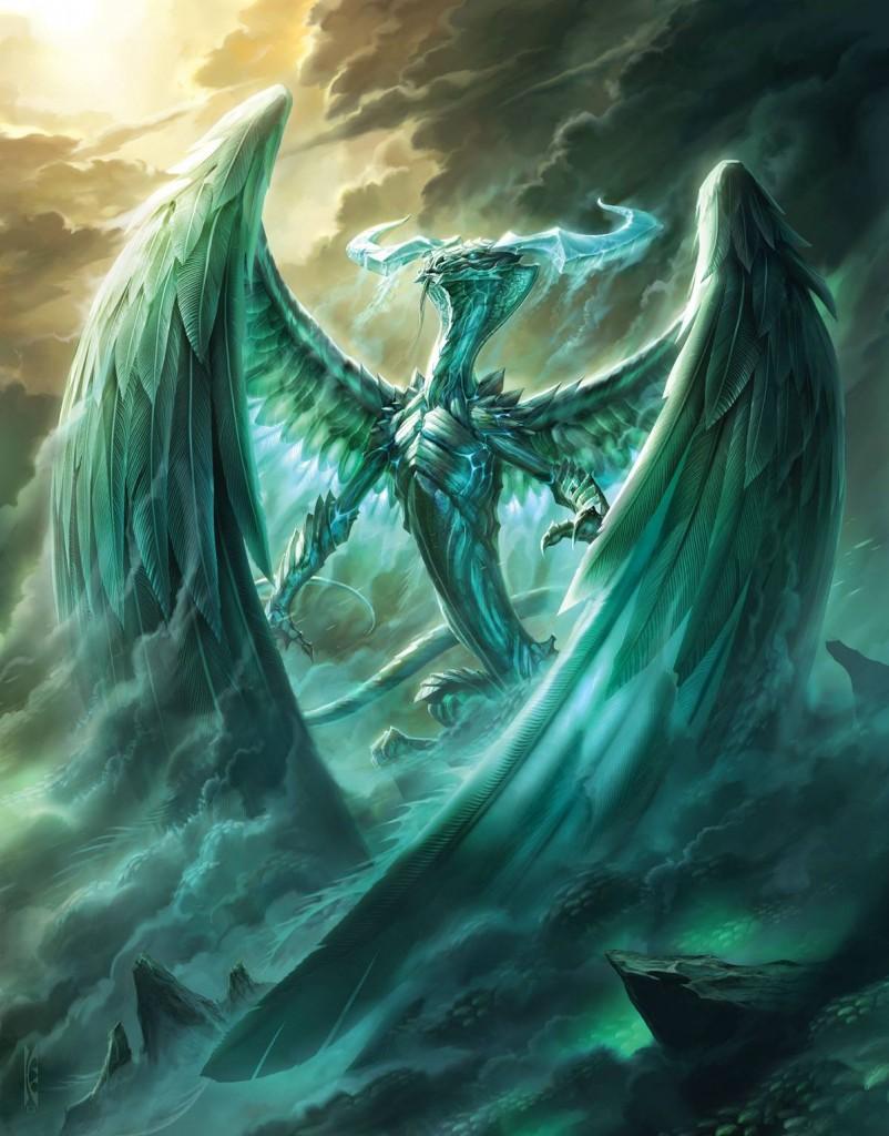 802x1024 Ugin, the Spirit Dragon MtG Art from Fate Reforged Set by Raymond Swanland of Magic: the Gathering
