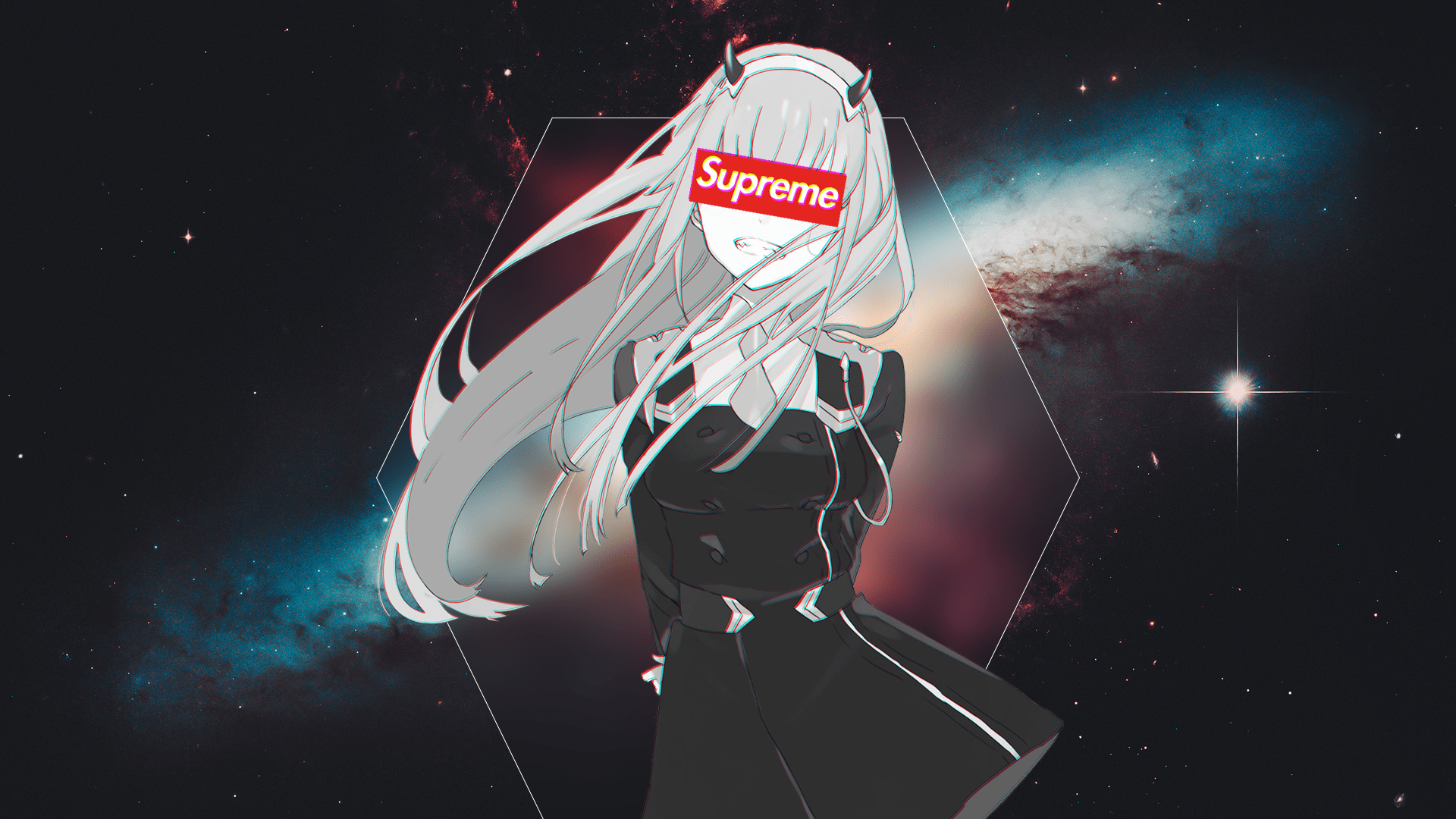 1920x1080 Wallpaper / Code:002 (ZeroTwo), supreme, anime girls, Zero Two (Darling in the FranXX), Darling in the FranXX free download