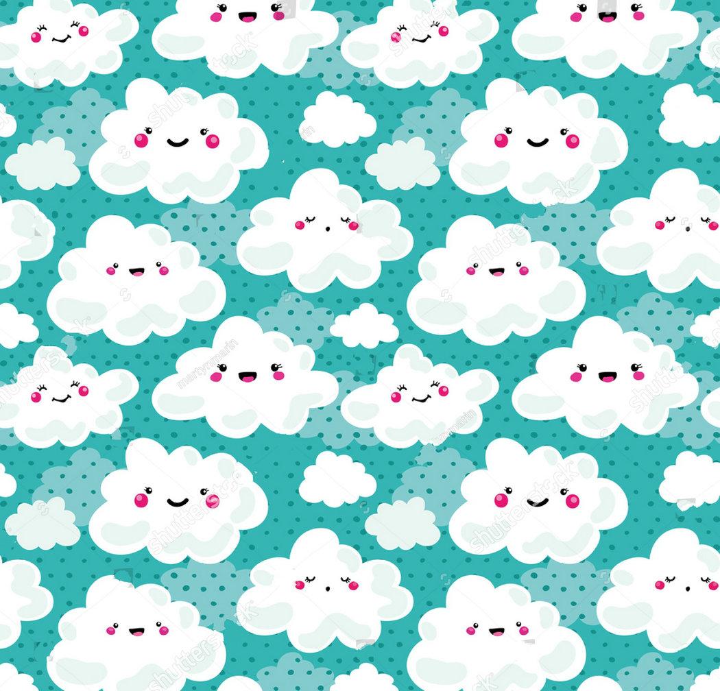 1050x1008 Happy Cloud Funny Cute Blue Photo Backdrop Vinyl Cloth High Quality Computer Print Wall Background