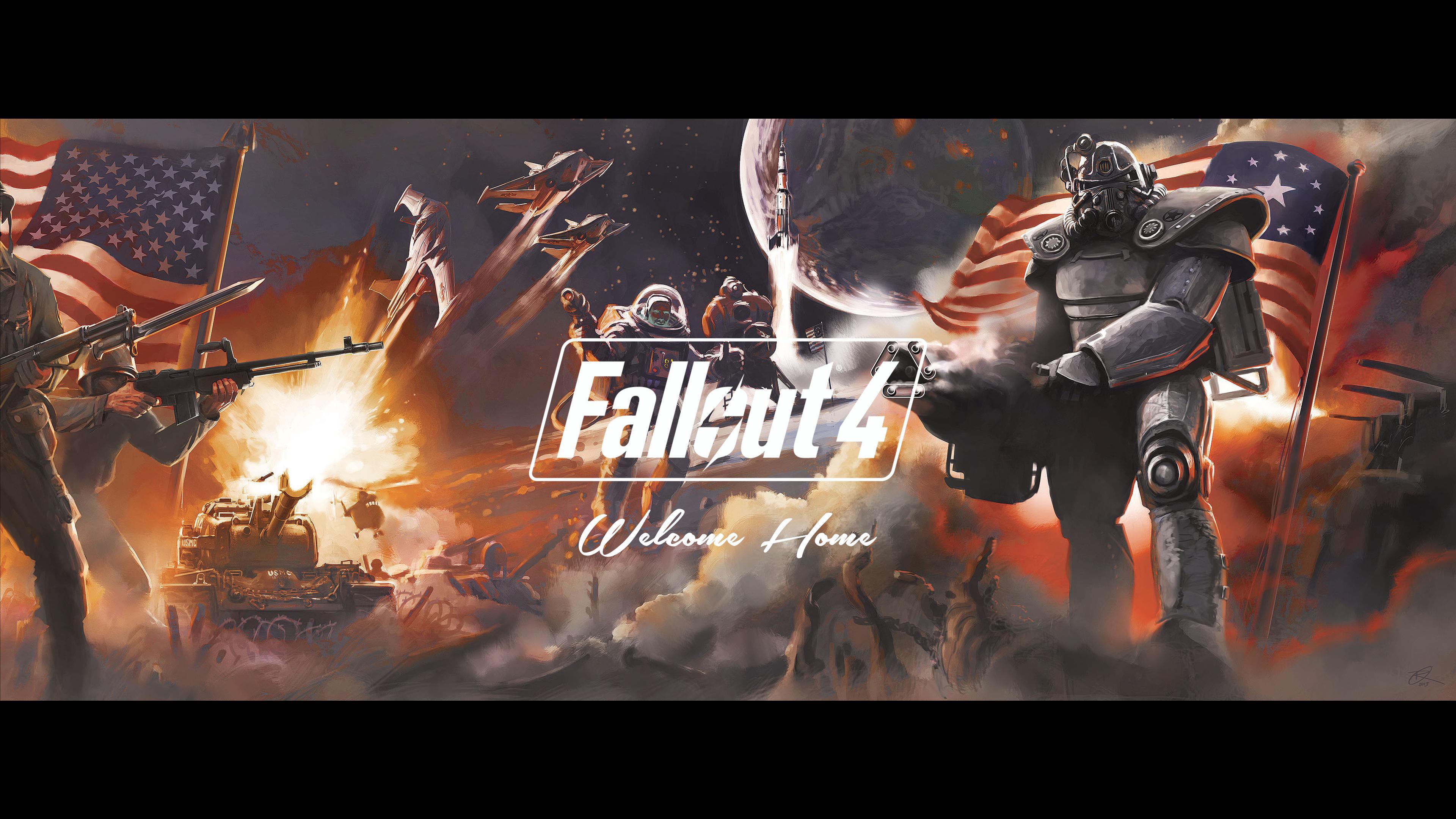 3840x2160 3840x2160px Fallout 4 Dual Monitor Wallpaper